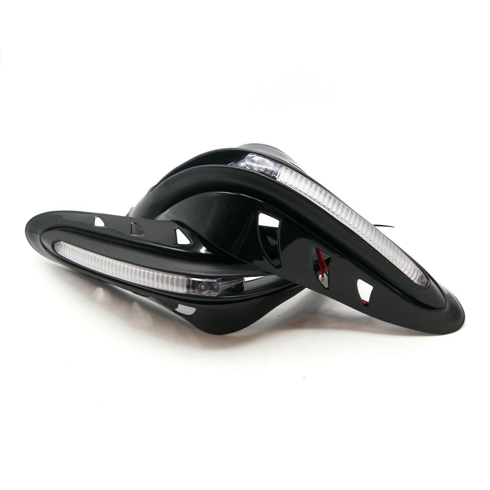 Foto 3 pulgar | Protector De Puños Con Luz Led Secuencial Amarilla Para Motocicleta