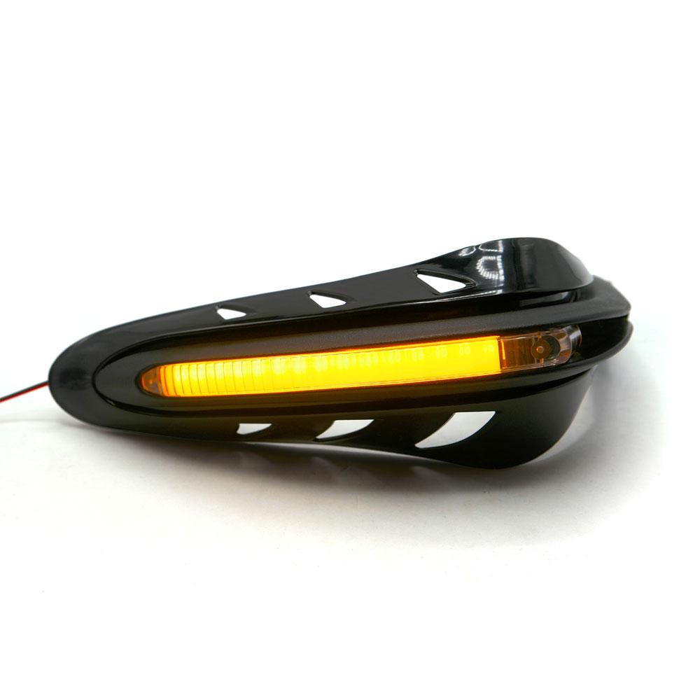 Foto 9 pulgar | Protector De Puños Con Luz Led Secuencial Amarilla Para Motocicleta