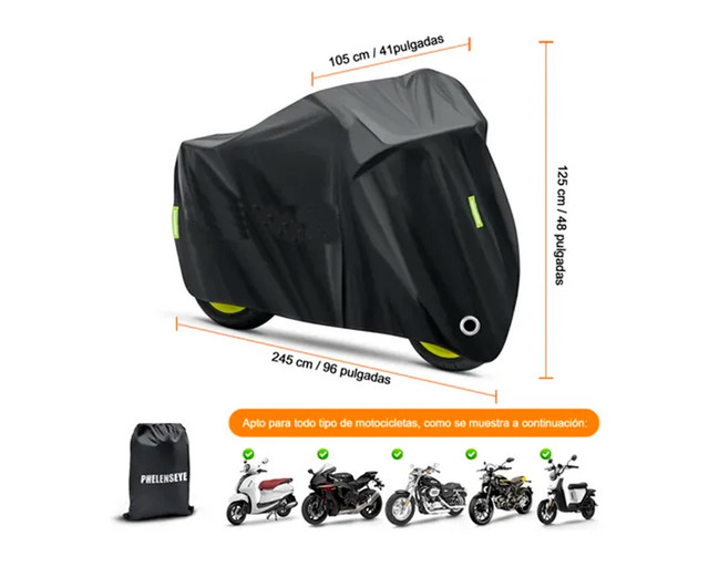 Foto 3 pulgar | Funda Impermeable Para Moto Talla Xxl