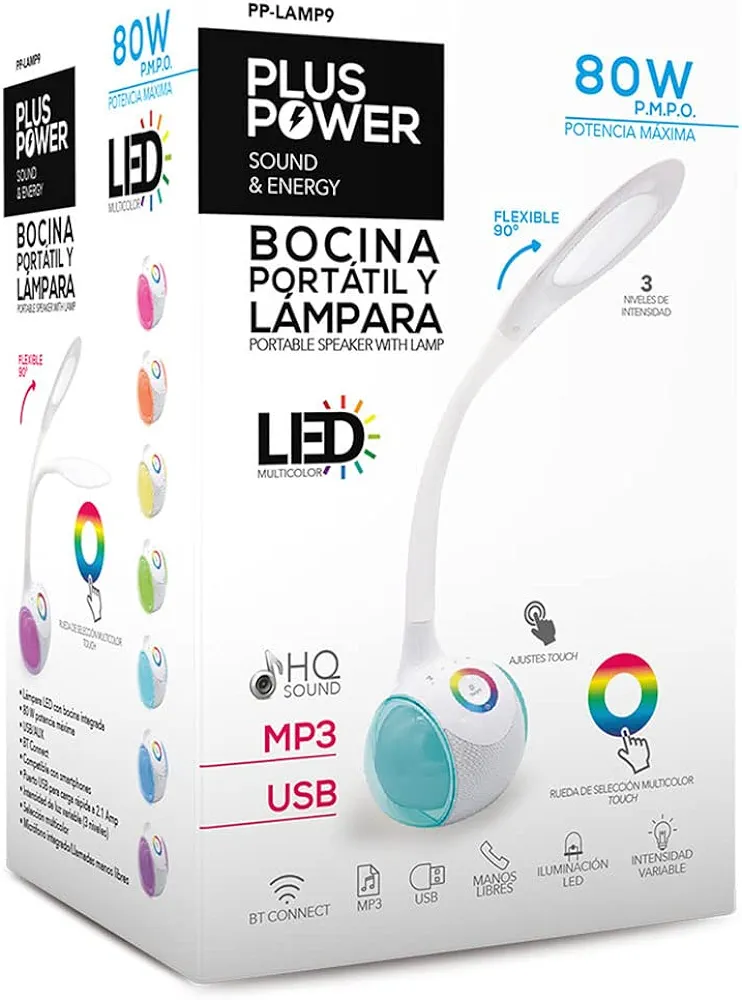 Foto 3 pulgar | Lámpara Plus Power Pp-lamp9 Led con Bocina Integrada de 80 w color Blanco