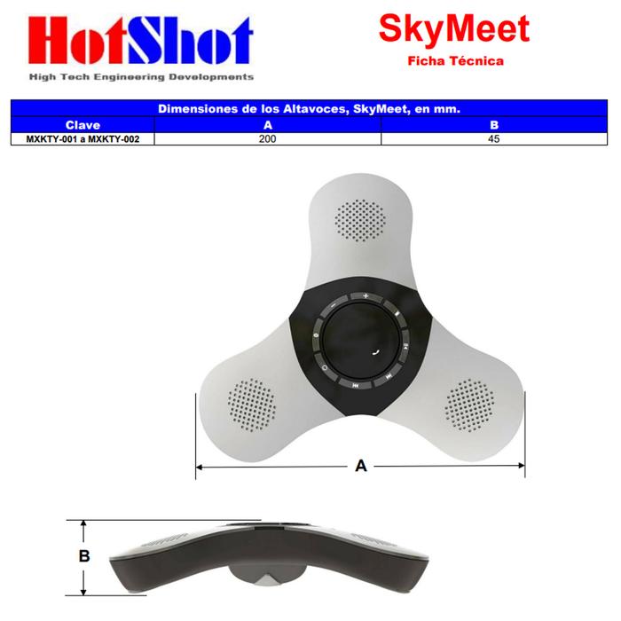 Foto 7 pulgar | Altavoz Bluetooth Conferencias Hot Shot Mxkty-001 Plateado 1 Pieza