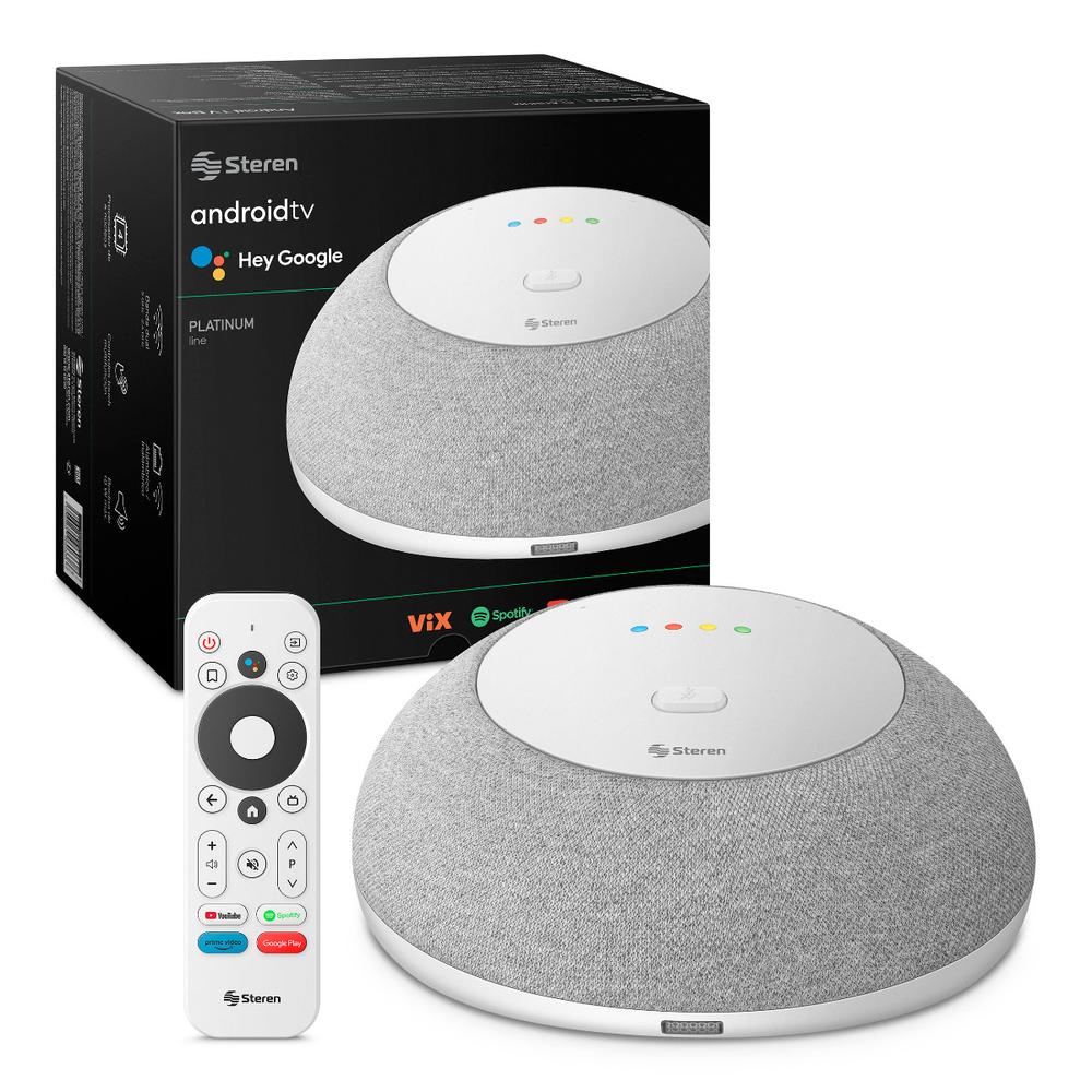 Foto 2 | Bocina Inteligente Steren Blanca con Google Assistant y Sistema Android Tv Box 4k