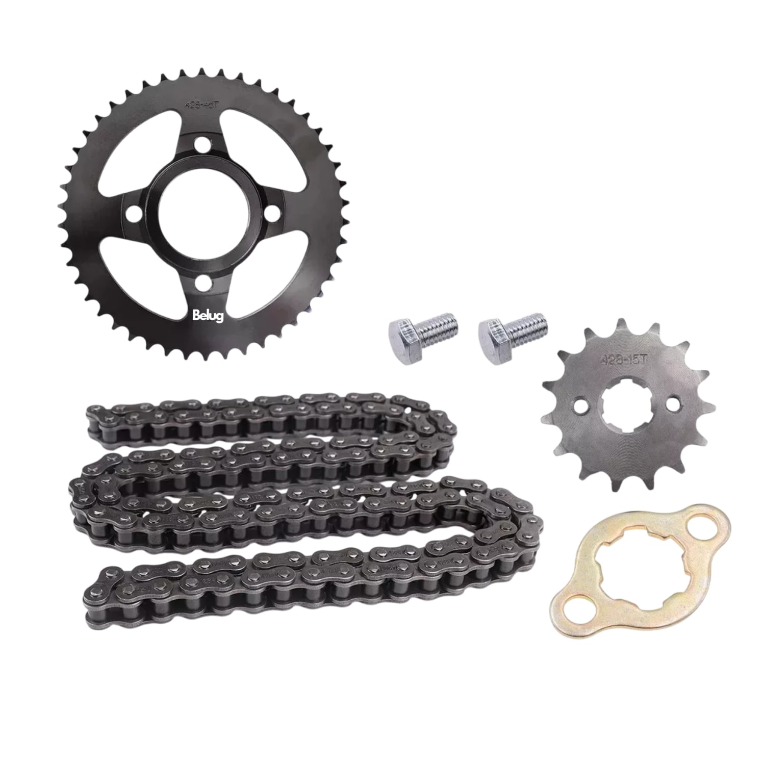 Kit De Arrastre Cadena Reforzada Italika Dm200 Belug Negro $639