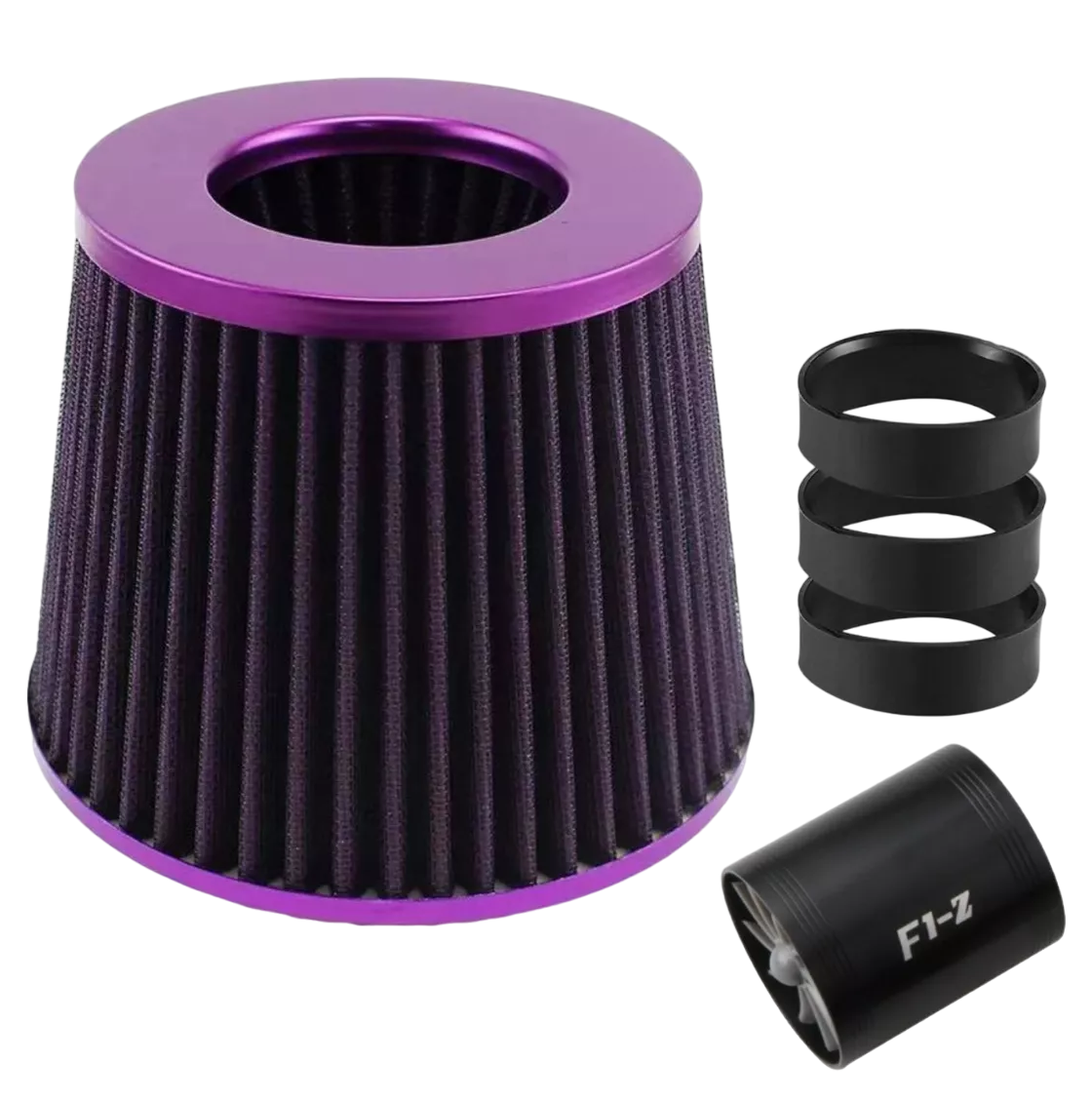 Filtro De Alto Flujo Universal Y Tornado Turbina Para Auto Morado