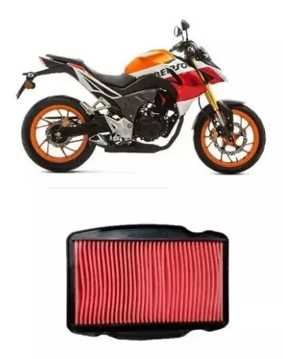 Filtro De Aire Para Honda Cb190 Y Cb190r 2016-2020 Premium