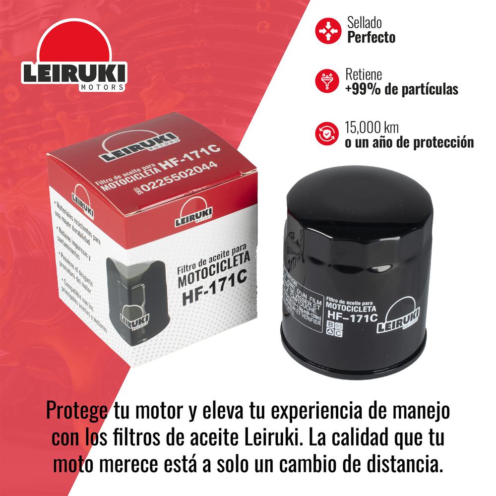 Foto 4 pulgar | Filtro Aceite Hf-171c Para Moto Harley Davidson Leiruki