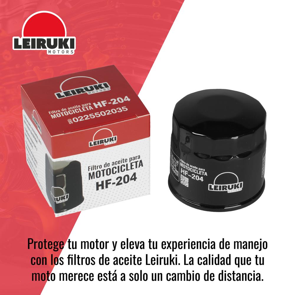 Foto 4 pulgar | Filtro De Aceite Hf-204 Moto Honda Yamaha Kawasaki Leiruki