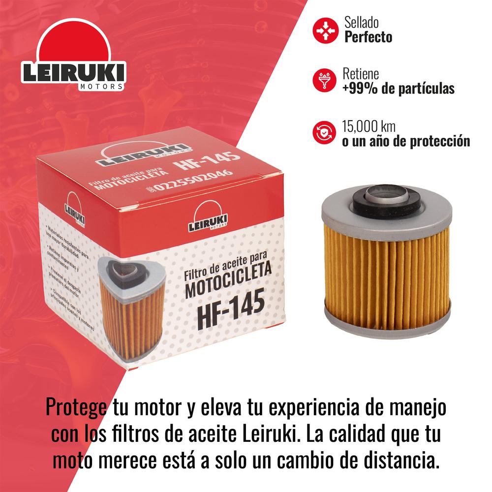 Foto 4 pulgar | Filtro Aceite Hf-145 Moto Yamaha V-star650 Xvs650 Leiruki