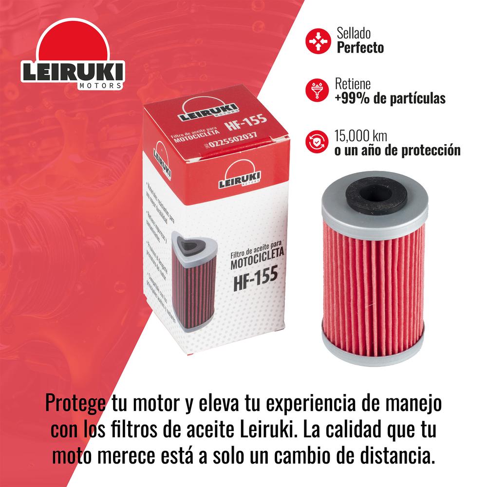 Foto 4 pulgar | Filtro Aceite Hf-155 Moto Pulsar Duke200-390 As200 Leiruki