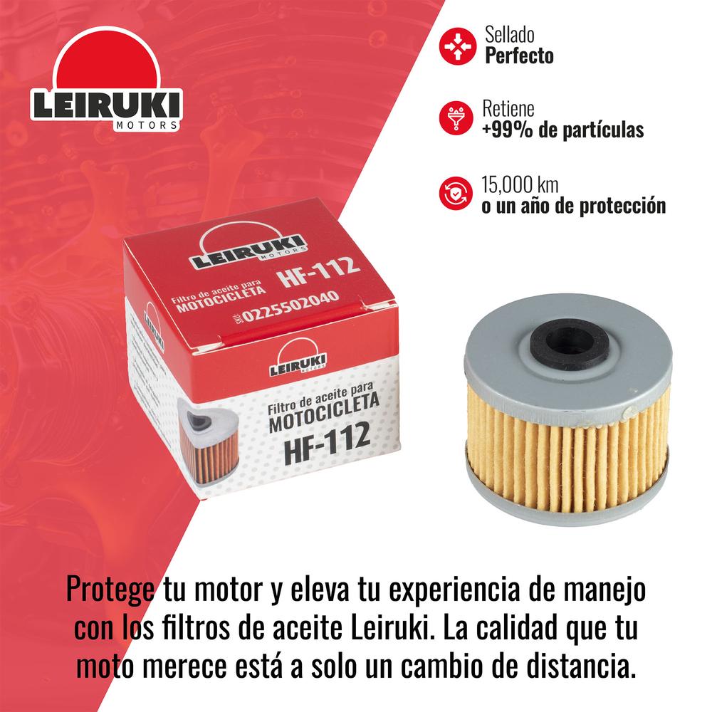 Foto 4 pulgar | Filtro Aceite Hf-112 Moto Honda Xr400 Kx450f Polaris500 Leiruki