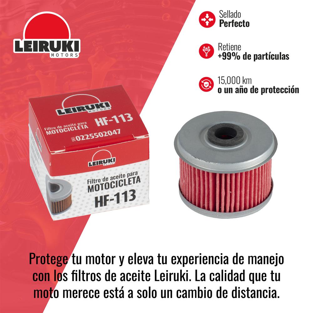 Foto 4 pulgar | Filtro Aceite Hf-113 Moto Honda Trx420 Kawasaki Leiruki