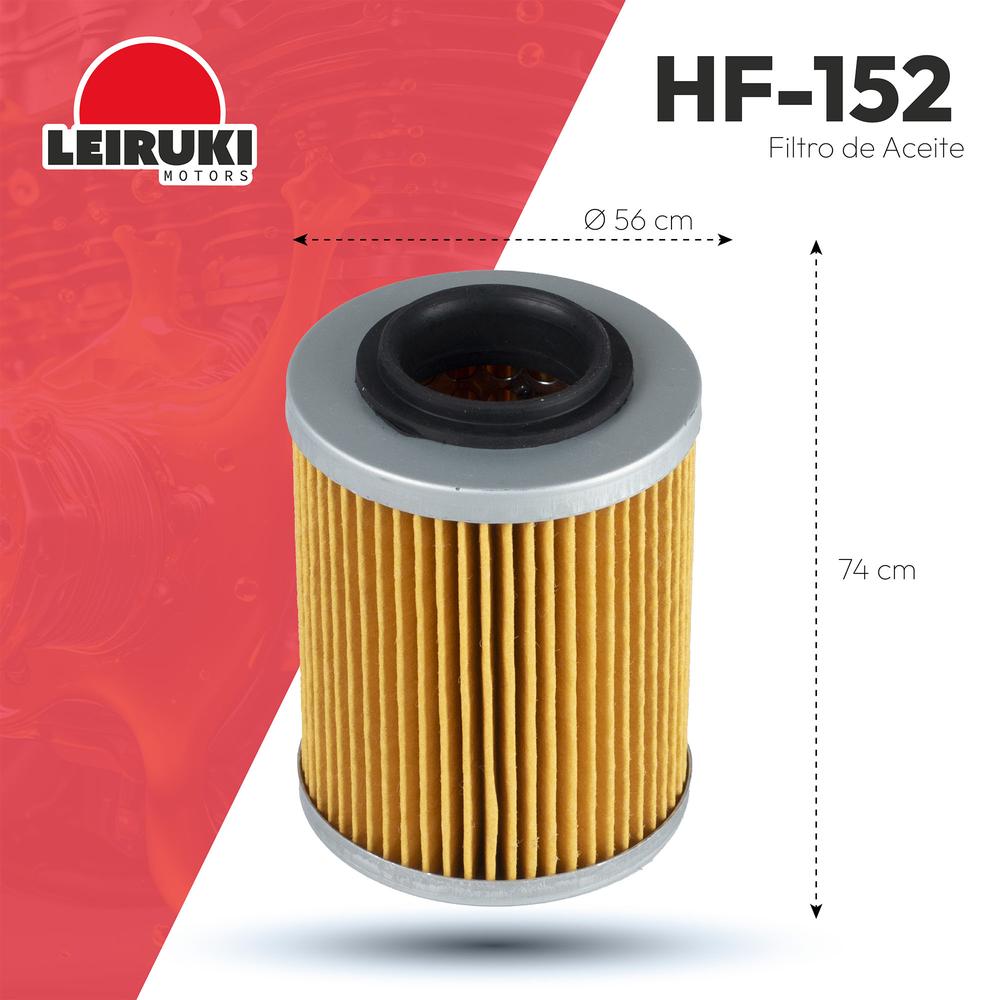 Foto 3 pulgar | Filtro Aceite Hf-152 Moto Can Am Bombardier Outlander Leiruki