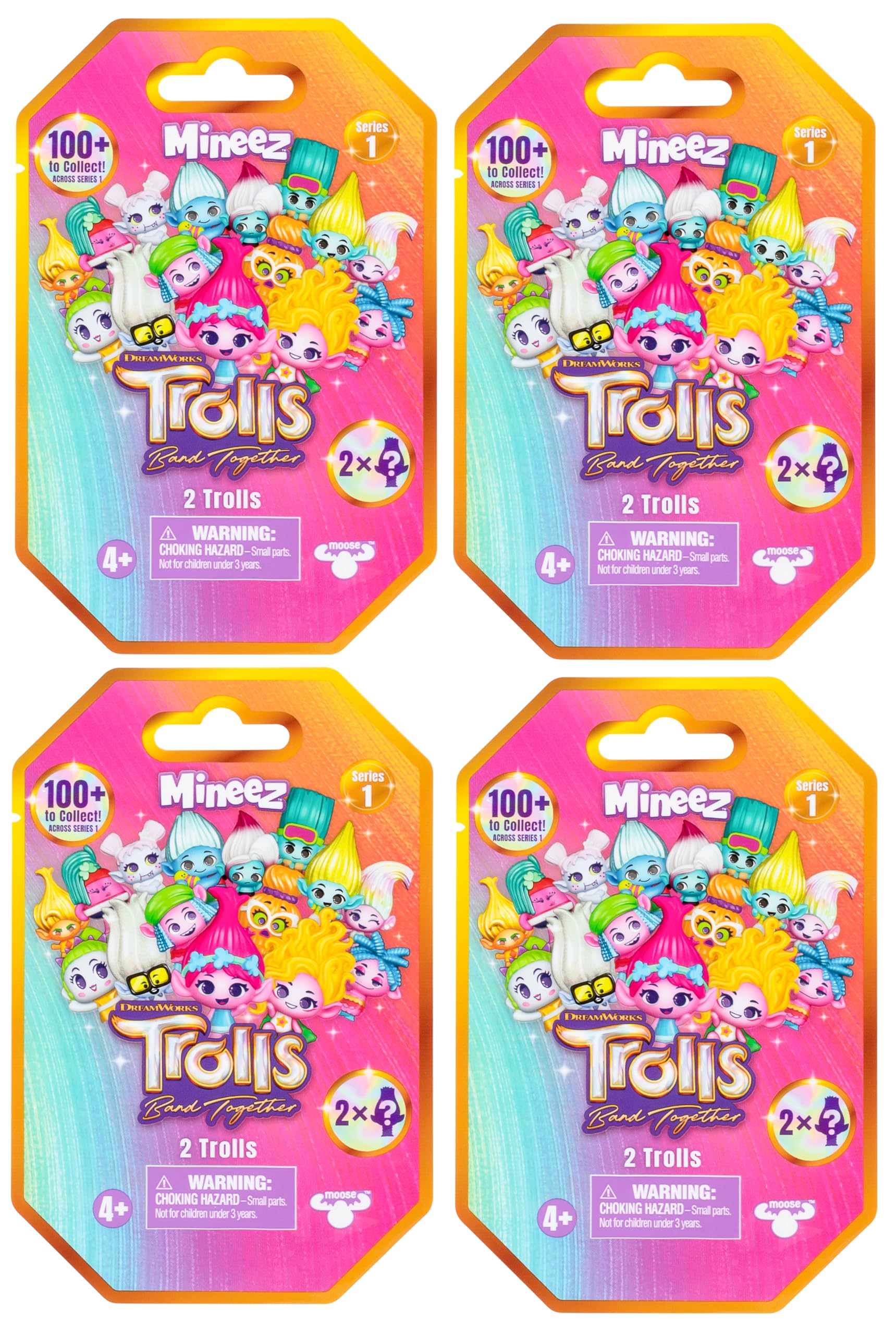 Foto 1 | Figuras Coleccionables Trolls Dreamworks Band Together Mineez 4 Paquetes con 2 Figuras C/U - Venta Internacional