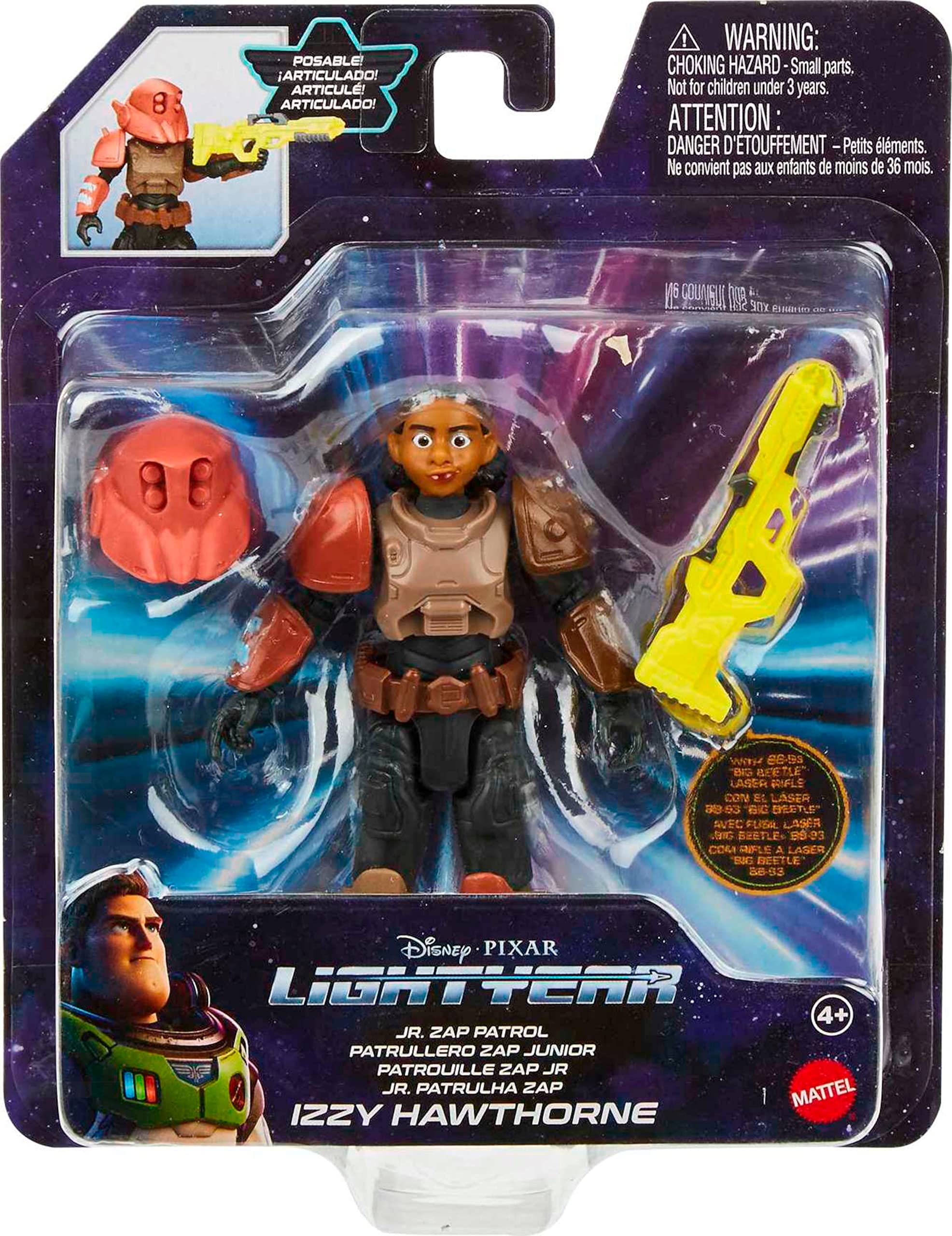 Foto 7 pulgar | Figura de Acción Mattel Disney Pixar Lightyear Jr. Zap Patrol Izzy - Venta Internacional