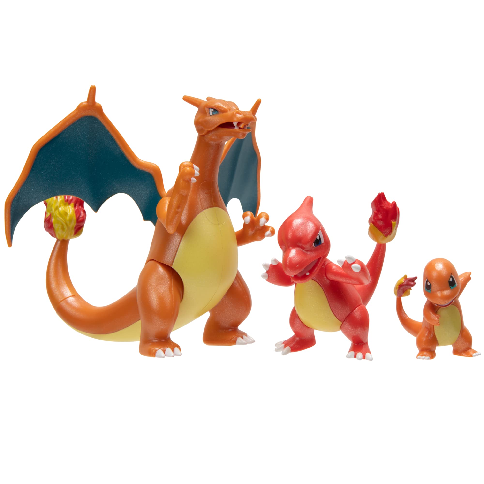 Figuras de Acción Pokémon Select Evolution 3 Pack: Charmander, Charmeleon y Charizard - Venta Internacional
