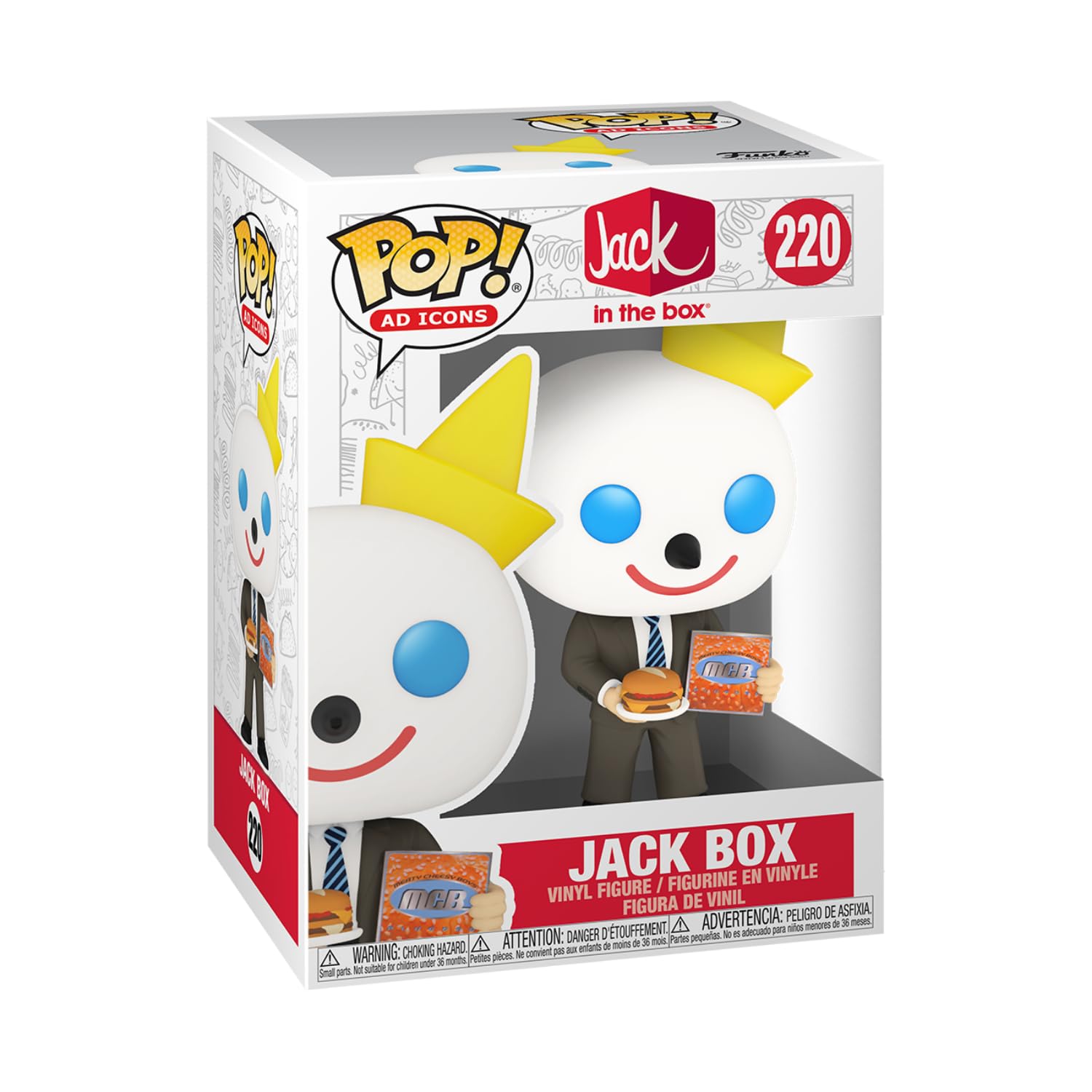 Foto 2 pulgar | Figura Funko Pop! El Ícono Publicitario Jack In The Box Jack Con El Álbum Mcb - Venta Internacional