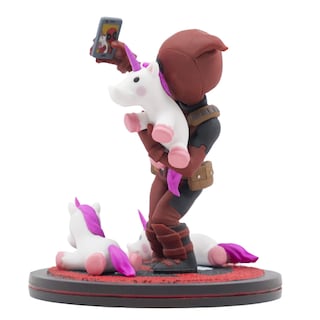 Foto 2 | Figura Quantum Mechanix Deadpool Unicorn Selfie Q-fit Max - Venta Internacional
