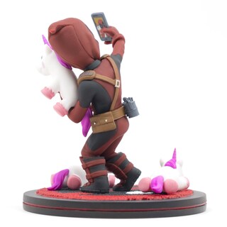 Foto 3 | Figura Quantum Mechanix Deadpool Unicorn Selfie Q-fit Max - Venta Internacional