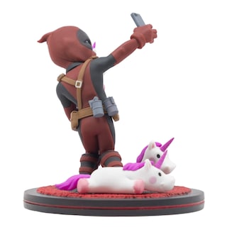 Foto 4 | Figura Quantum Mechanix Deadpool Unicorn Selfie Q-fit Max - Venta Internacional