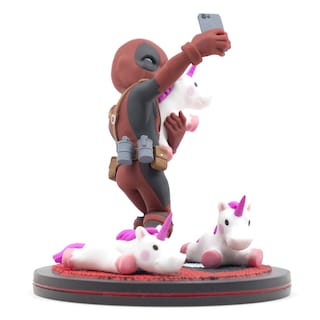 Foto 5 | Figura Quantum Mechanix Deadpool Unicorn Selfie Q-fit Max - Venta Internacional