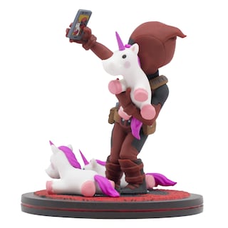 Foto 7 | Figura Quantum Mechanix Deadpool Unicorn Selfie Q-fit Max - Venta Internacional