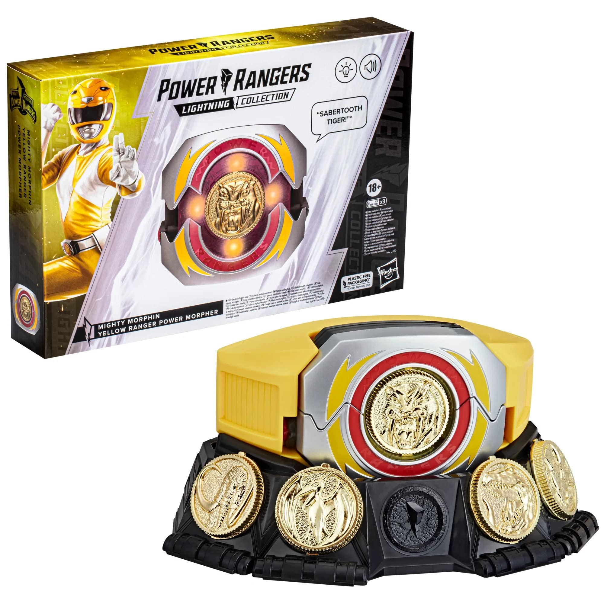 Foto 2 pulgar | Power Rangers Lightning Mighty Morphin Yellow Ranger Coleccionables - Venta Internacional