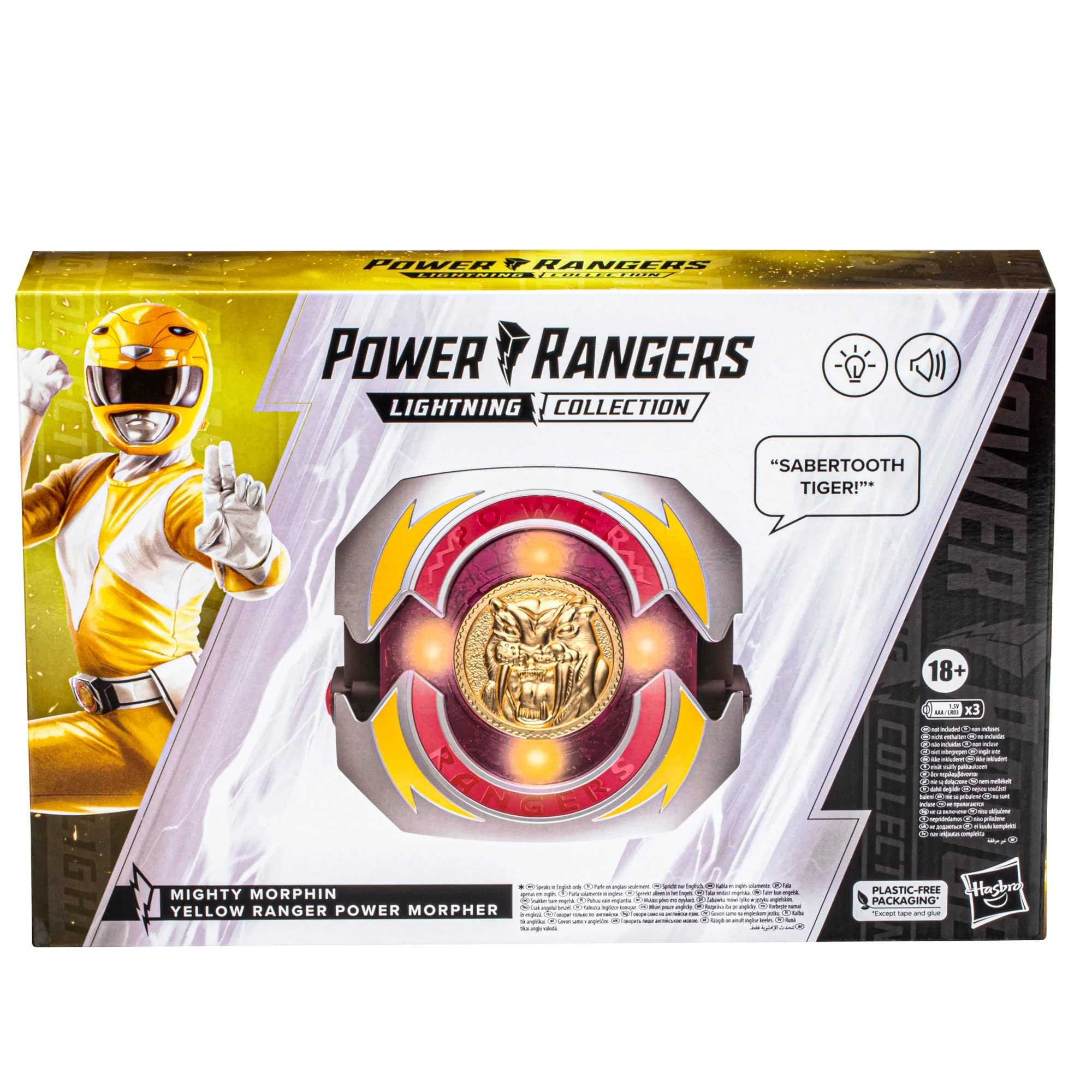 Foto 3 pulgar | Power Rangers Lightning Mighty Morphin Yellow Ranger Coleccionables - Venta Internacional