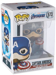 Foto 4 | Figura de Acción Funko Pop! Marvel Avengers Endgame Capitán América con Broken Shield y Mjoinir - Venta Internacional