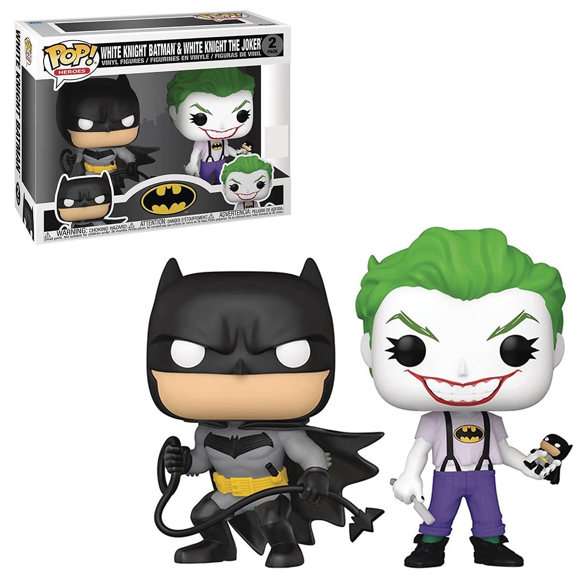 Foto 4 pulgar | Pack de 2 Figuras de Vinilo Funko Pop! Batman Caballero Blanco De Dc Héroes - Venta Internacional