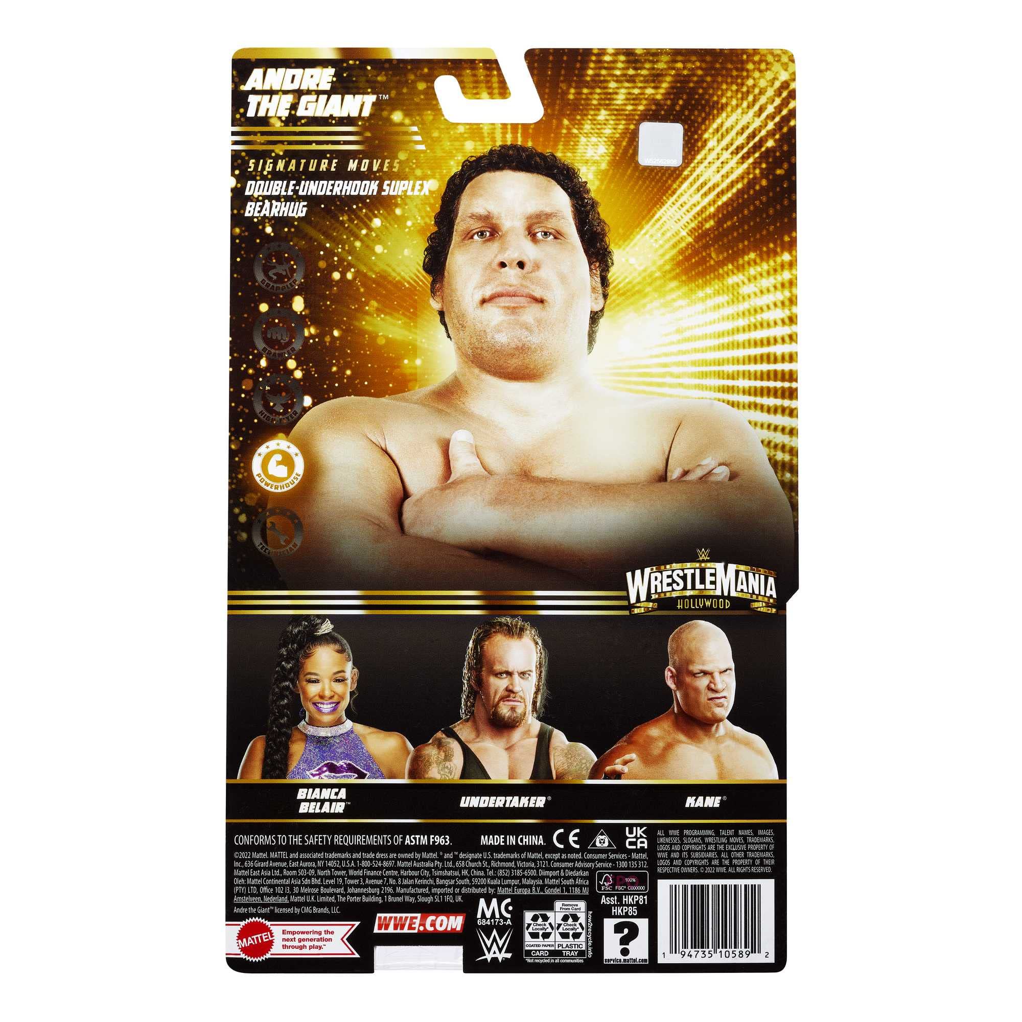 Foto 7 pulgar | Figura de Acción Mattel Wwe Wrestlemania André El Gigante - Venta Internacional