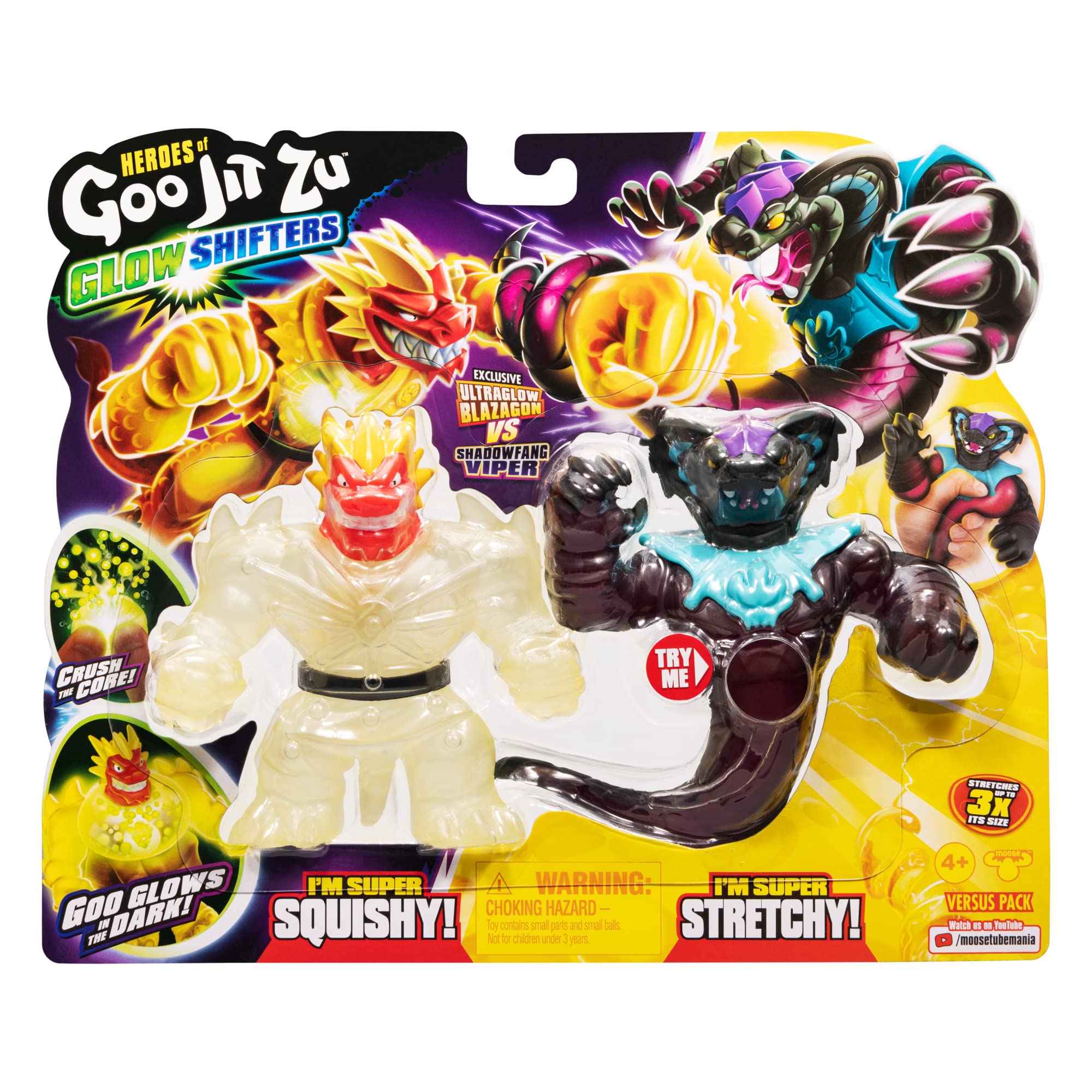 Foto 3 pulgar | Paquete Toy Heroes Of Goo Jit Zu Glow Shifters Versus - Venta Internacional