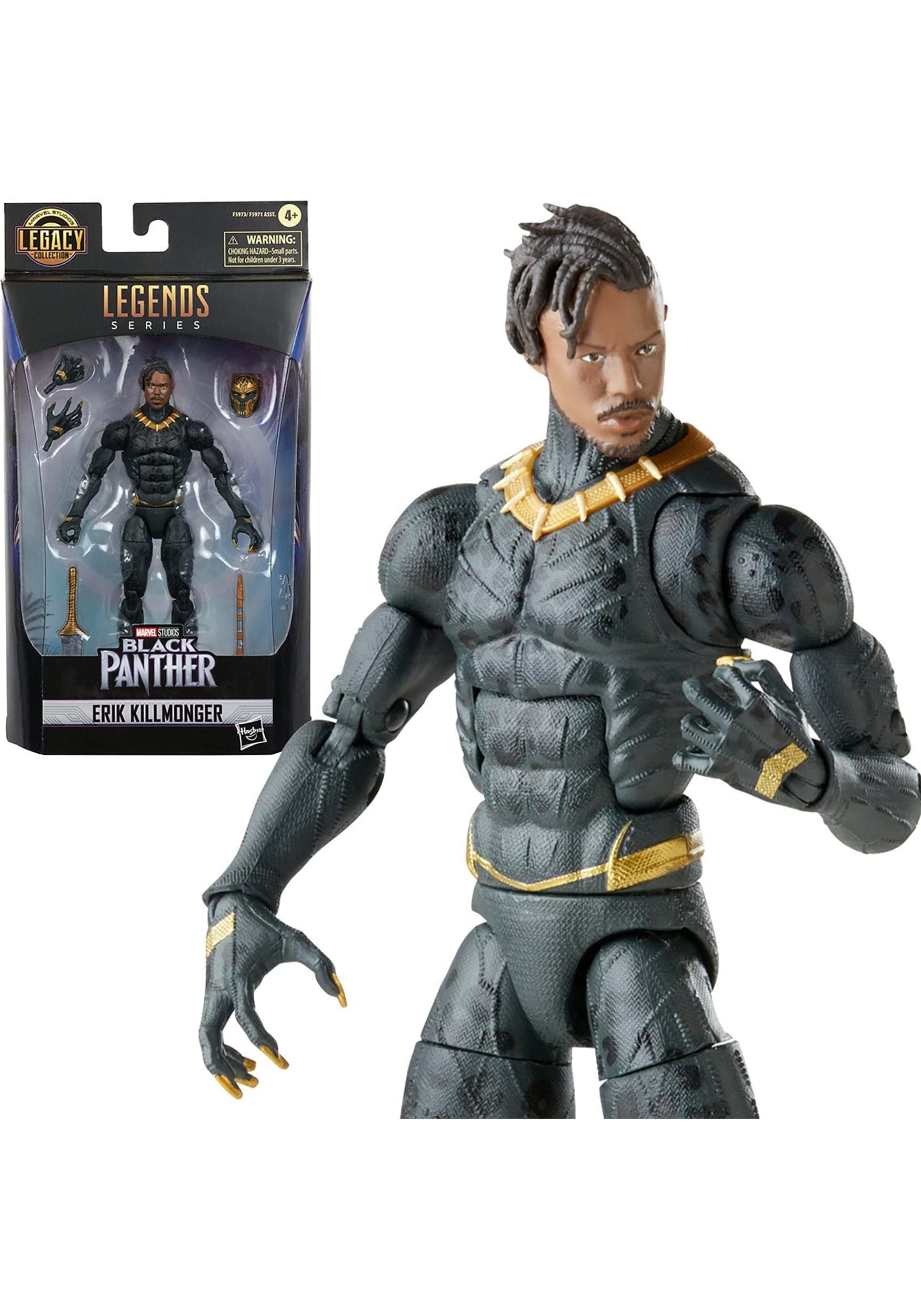 Foto 6 pulgar | Figura de Acción Marvel Legends Series Black Panther Killmonger - Venta Internacional