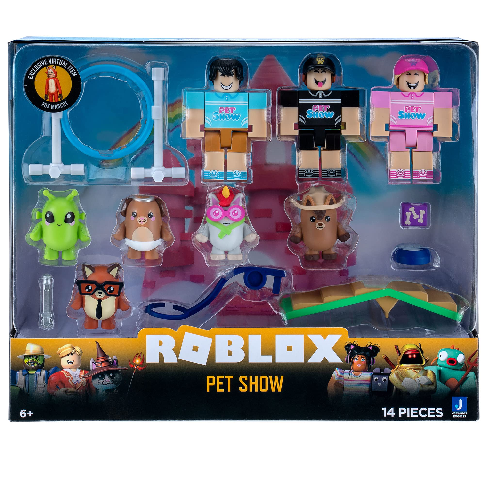 Foto 3 pulgar | Paquete de Figuras Roblox Celebrity Collection Pet Show con Artículo Virtual - Venta Internacional