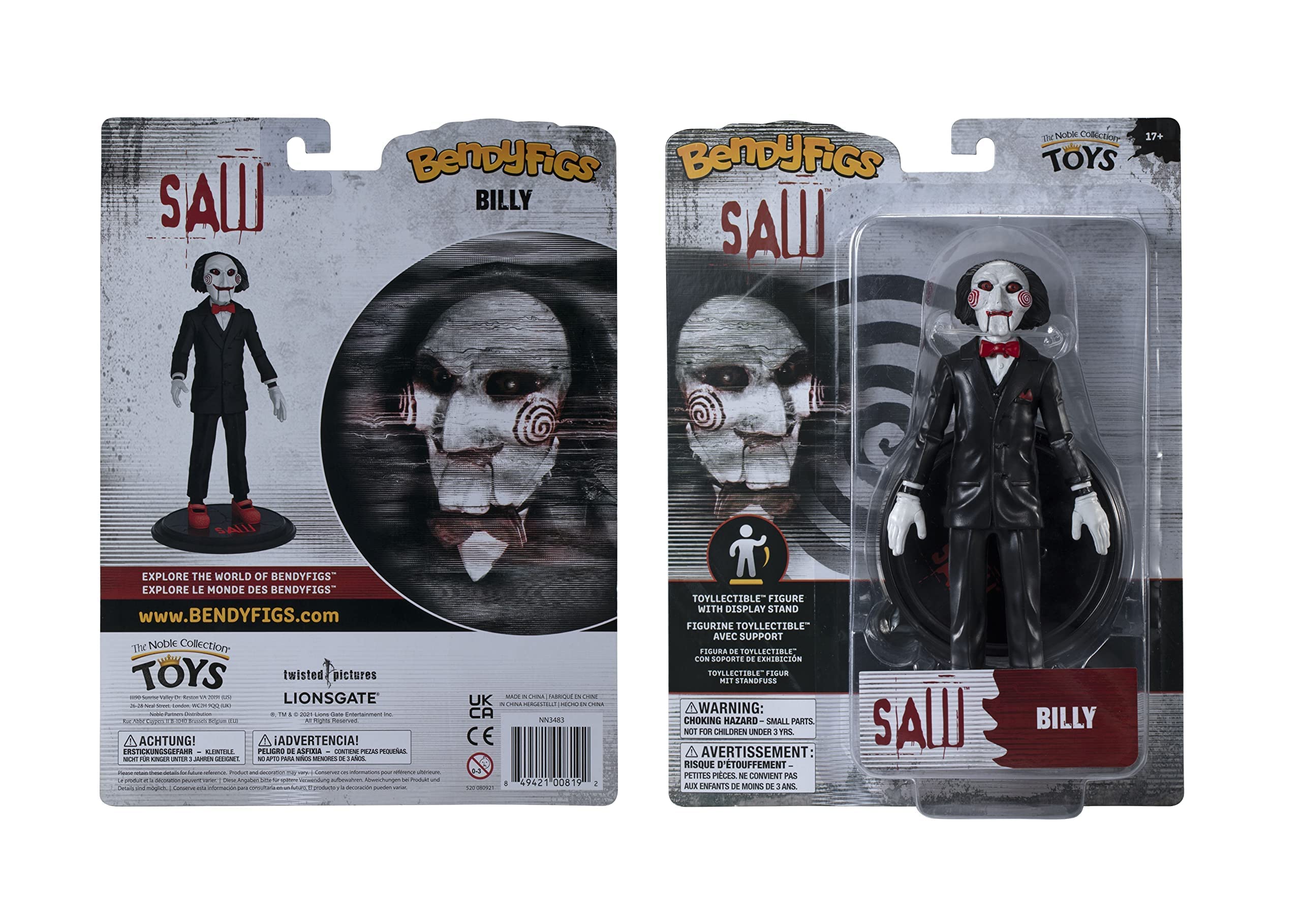 Foto 5 pulgar | Figura De Acción The Noble Collection Bendyfigs Saw Billy - Venta Internacional