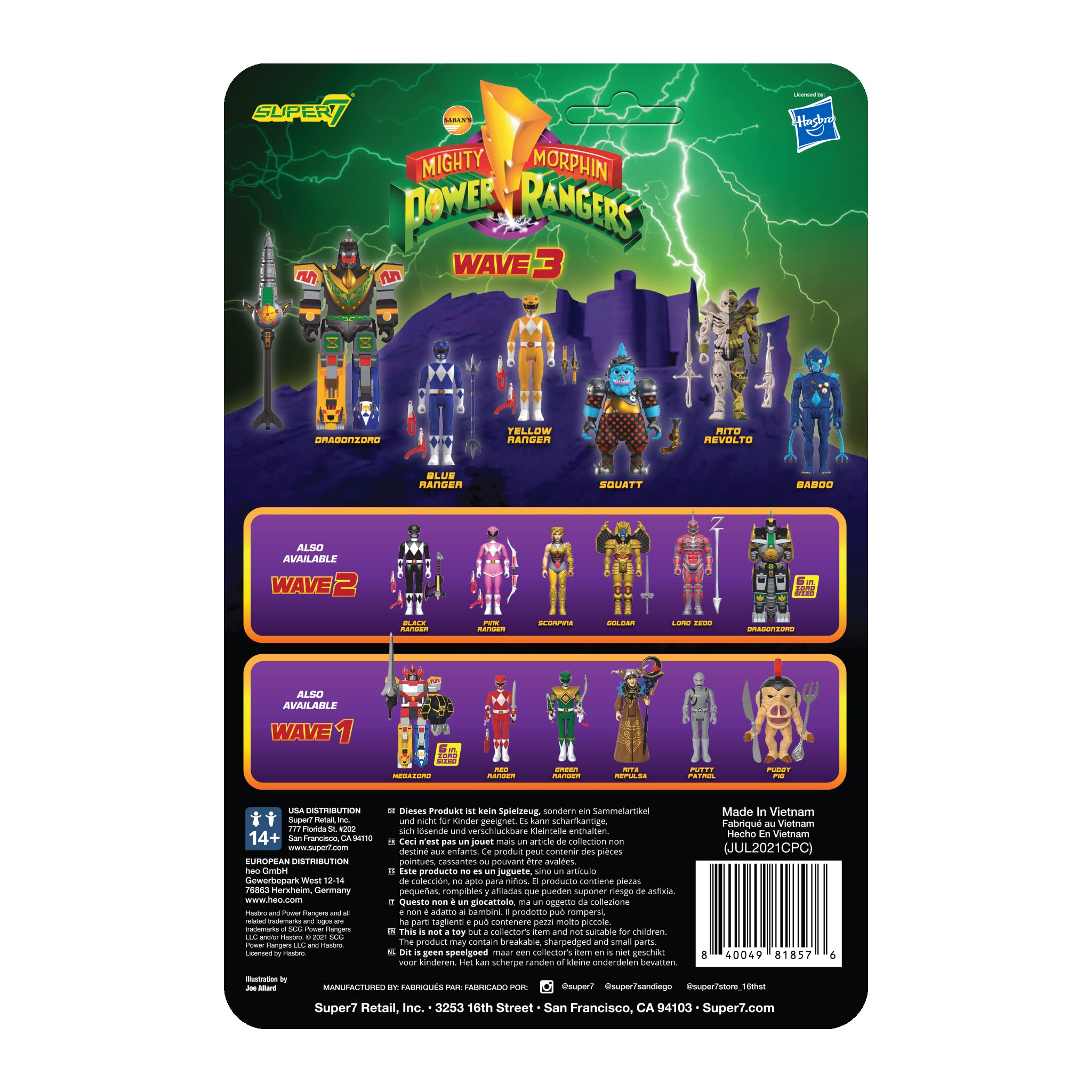 Foto 4 pulgar | Figura de Acción Super7 Mighty Morphin Power Rangers Rito 9.5 cm - Venta Internacional