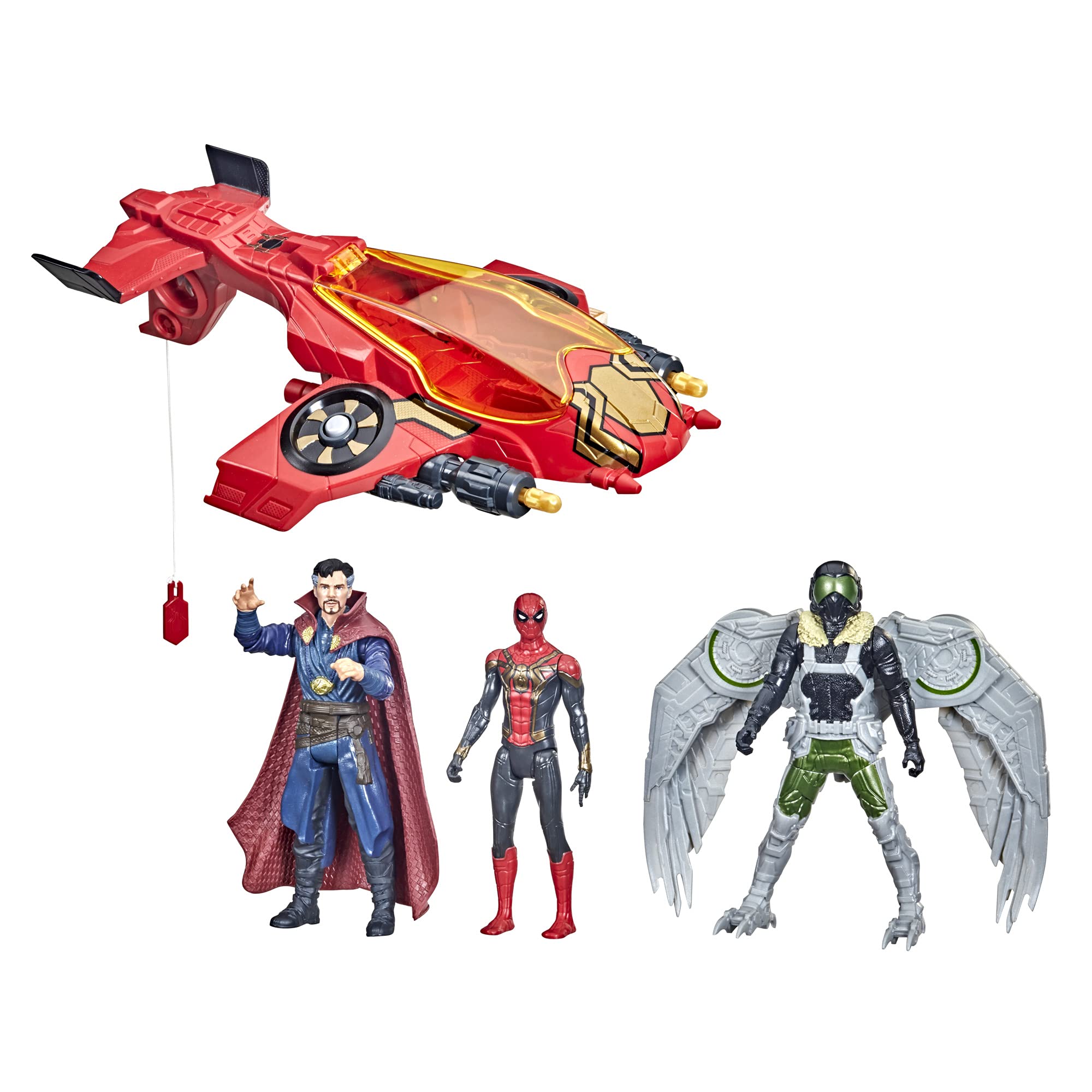 Toy Spider-Man Spider Escape Jet con 3 Figuras de Acción 6'' - Venta Internacional