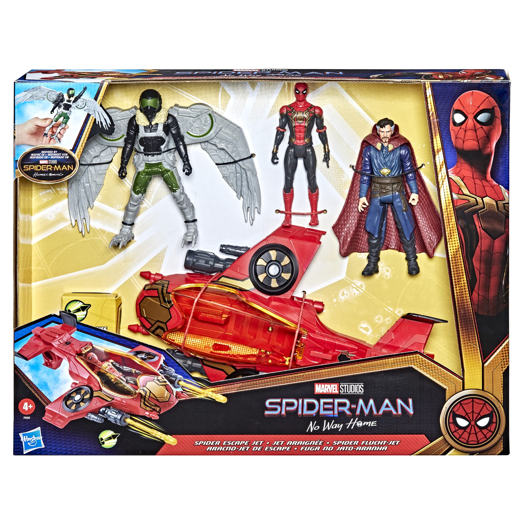 Foto 3 pulgar | Toy Spider-Man Spider Escape Jet con 3 Figuras de Acción 6'' - Venta Internacional