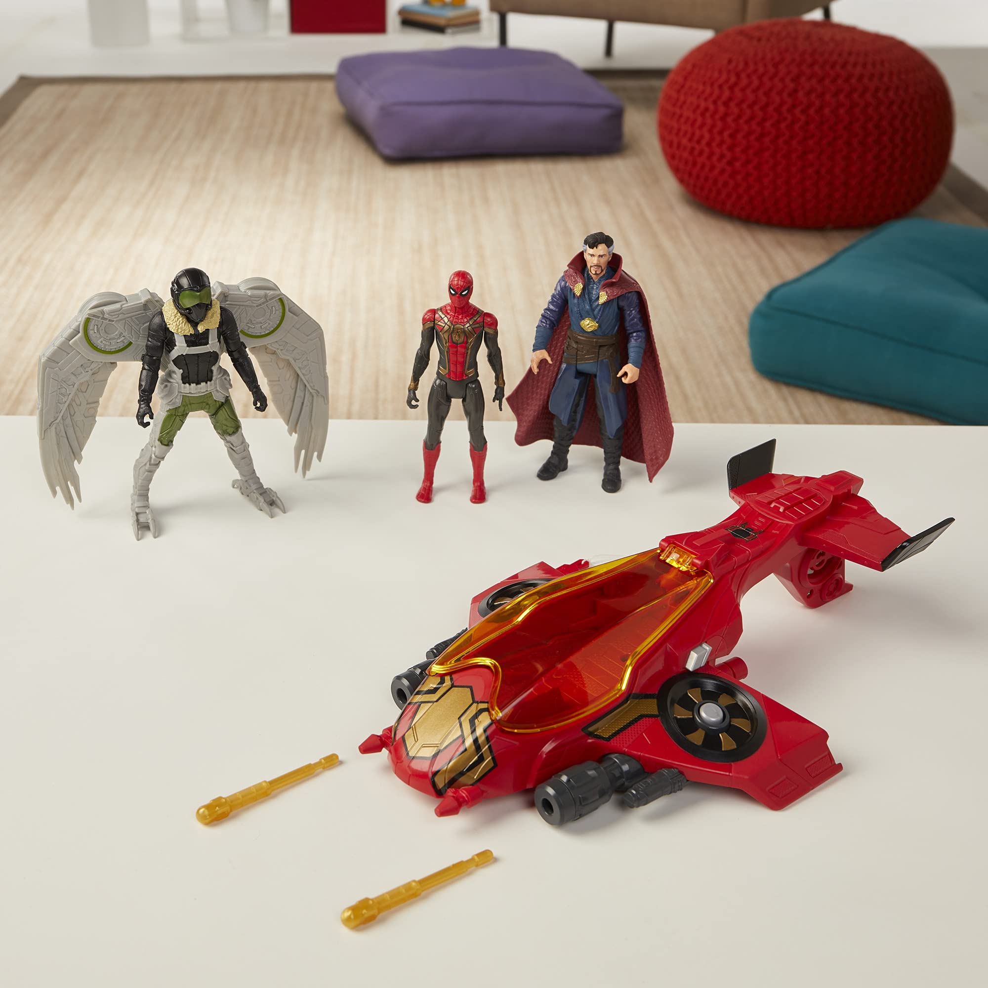 Foto 4 pulgar | Toy Spider-Man Spider Escape Jet con 3 Figuras de Acción 6'' - Venta Internacional