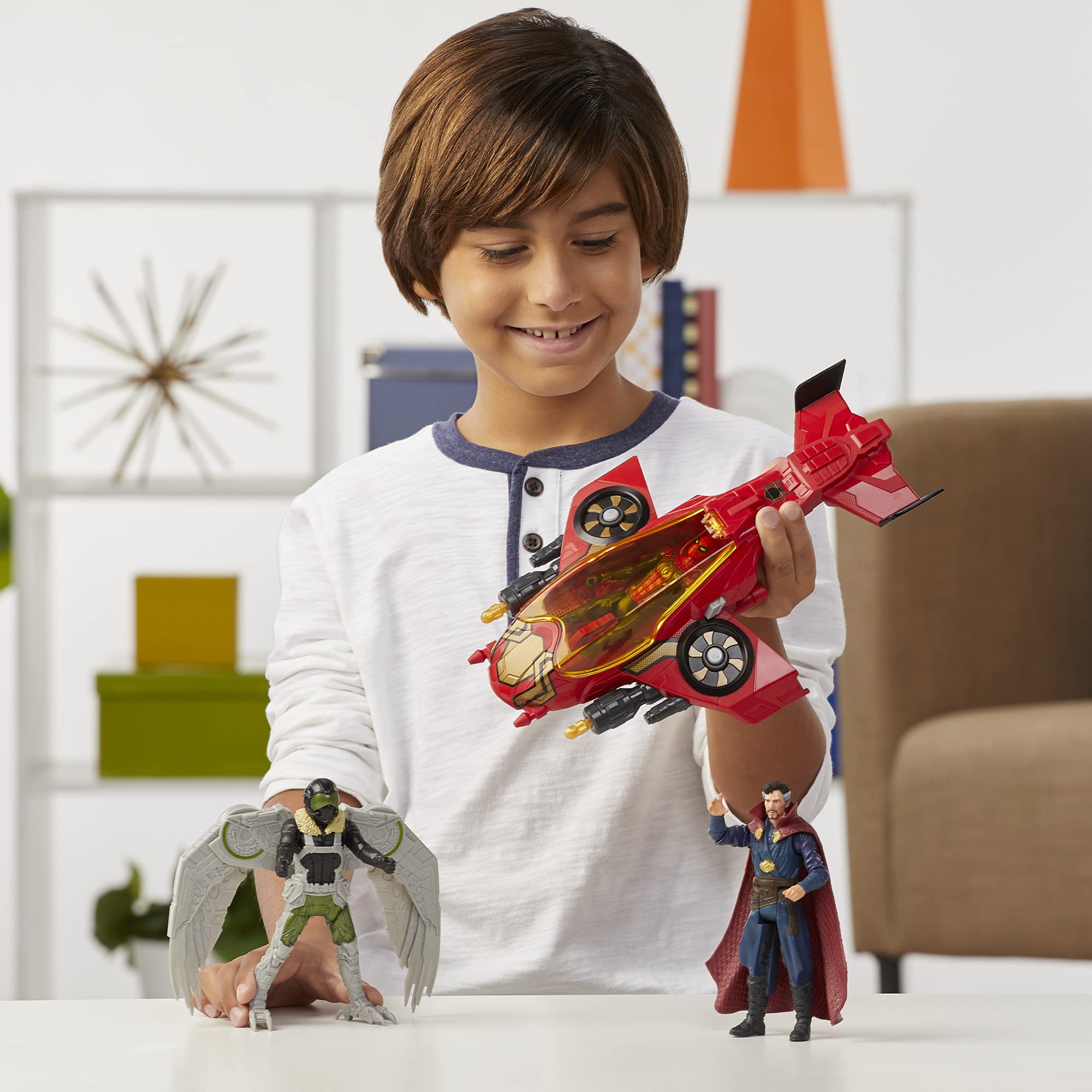 Foto 5 | Toy Spider-Man Spider Escape Jet con 3 Figuras de Acción 6'' - Venta Internacional