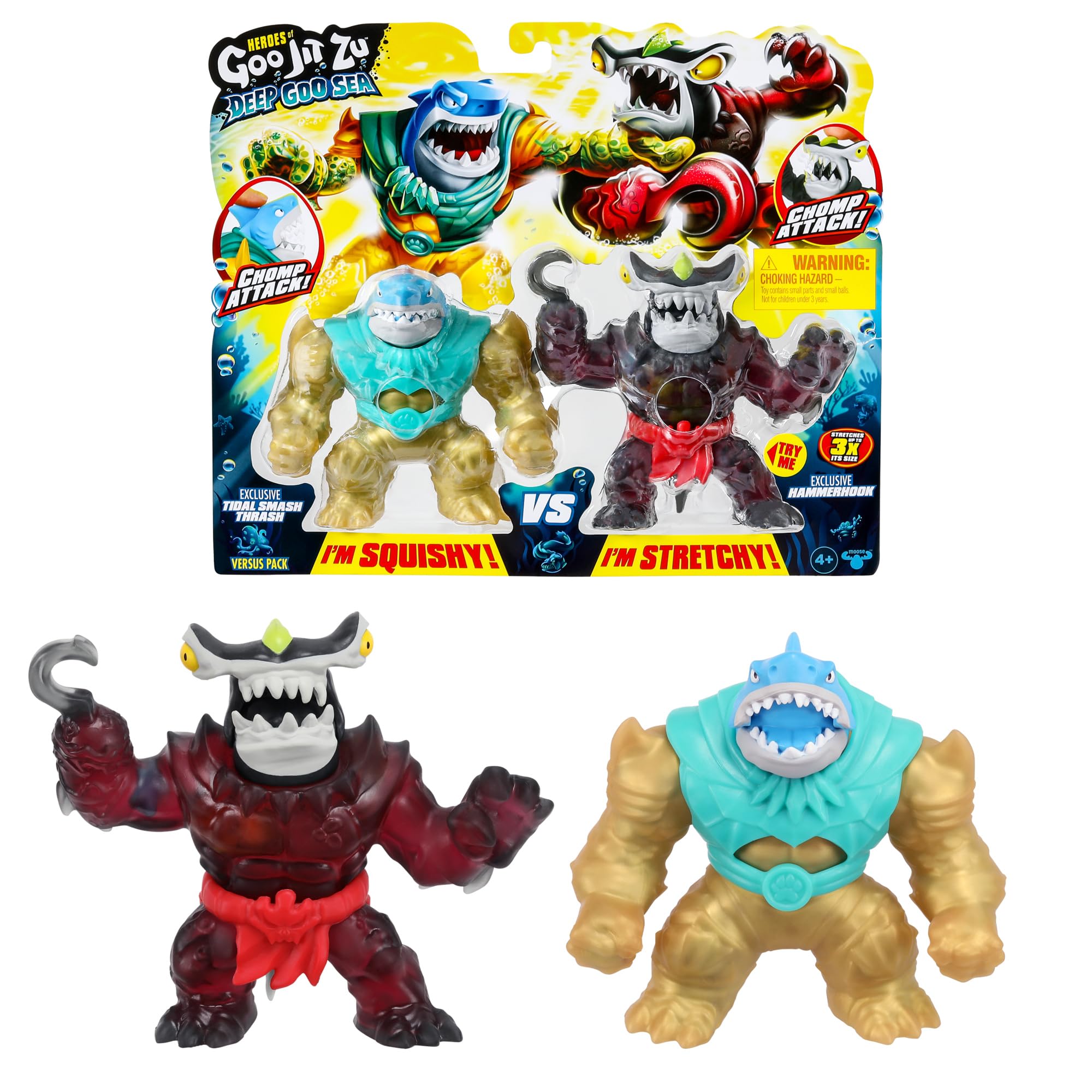 Foto 1 | Paquete de Figuras Heroes Of Goo Jit Zu Deep Goo Sea Tidal Smash Vs Hammerhook - Venta Internacional