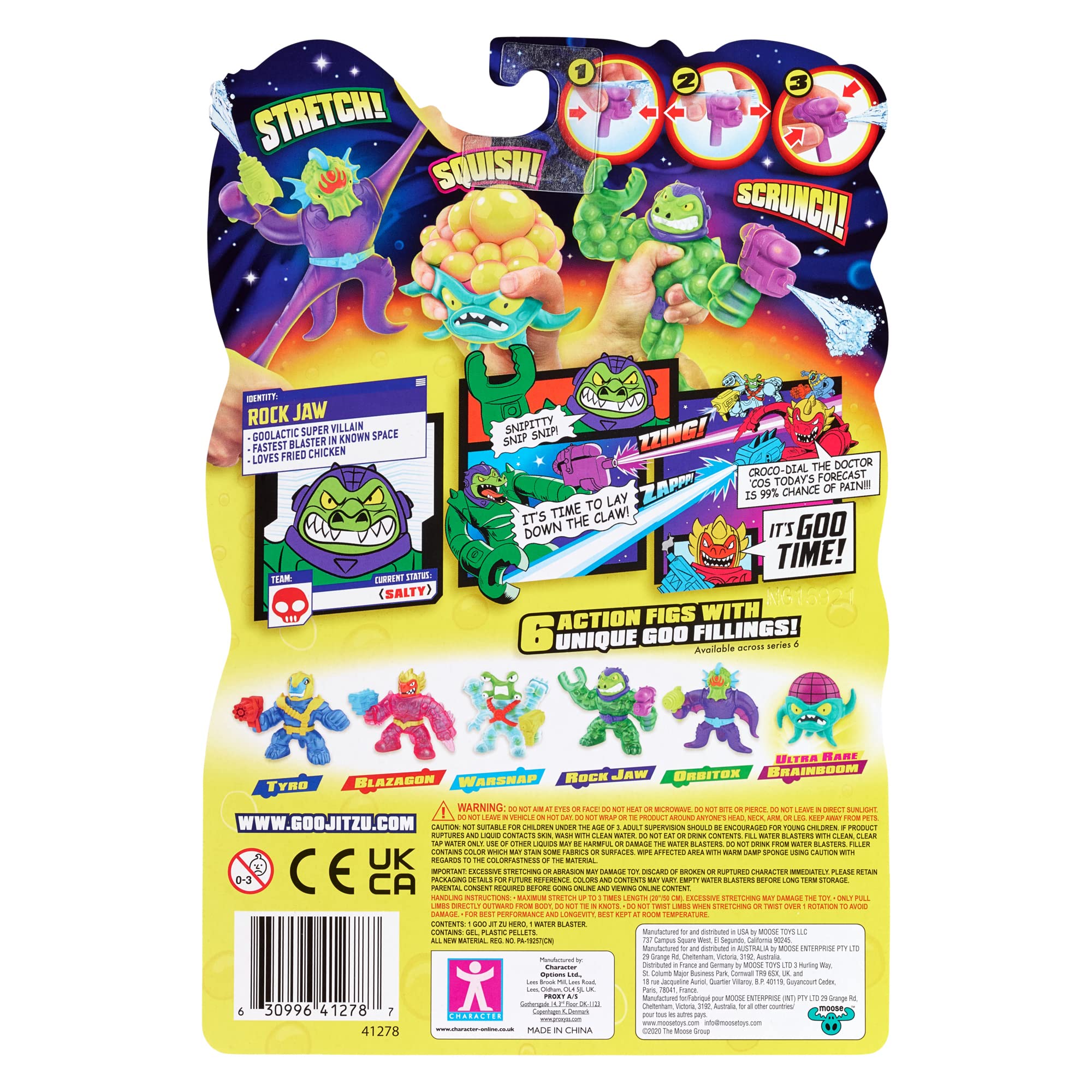 Foto 5 pulgar | Figura de Acción Heroes Of Goo Jit Zu Galaxy Blast Rock Jaw - Venta Internacional