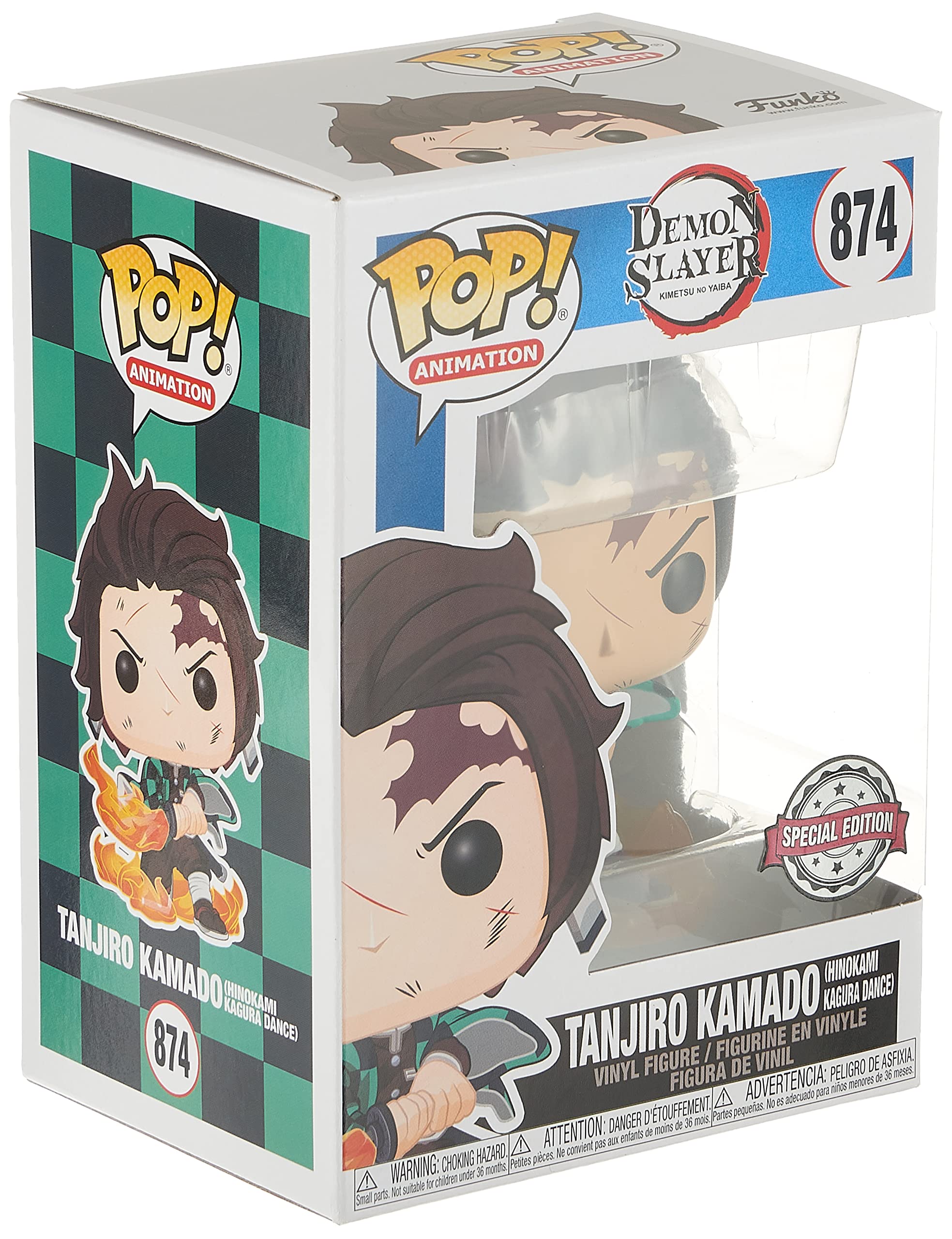 Foto 4 pulgar | Funko Pop! El Cazador de Demonios Tanjiro Kamado con Flaming Blade - Venta Internacional