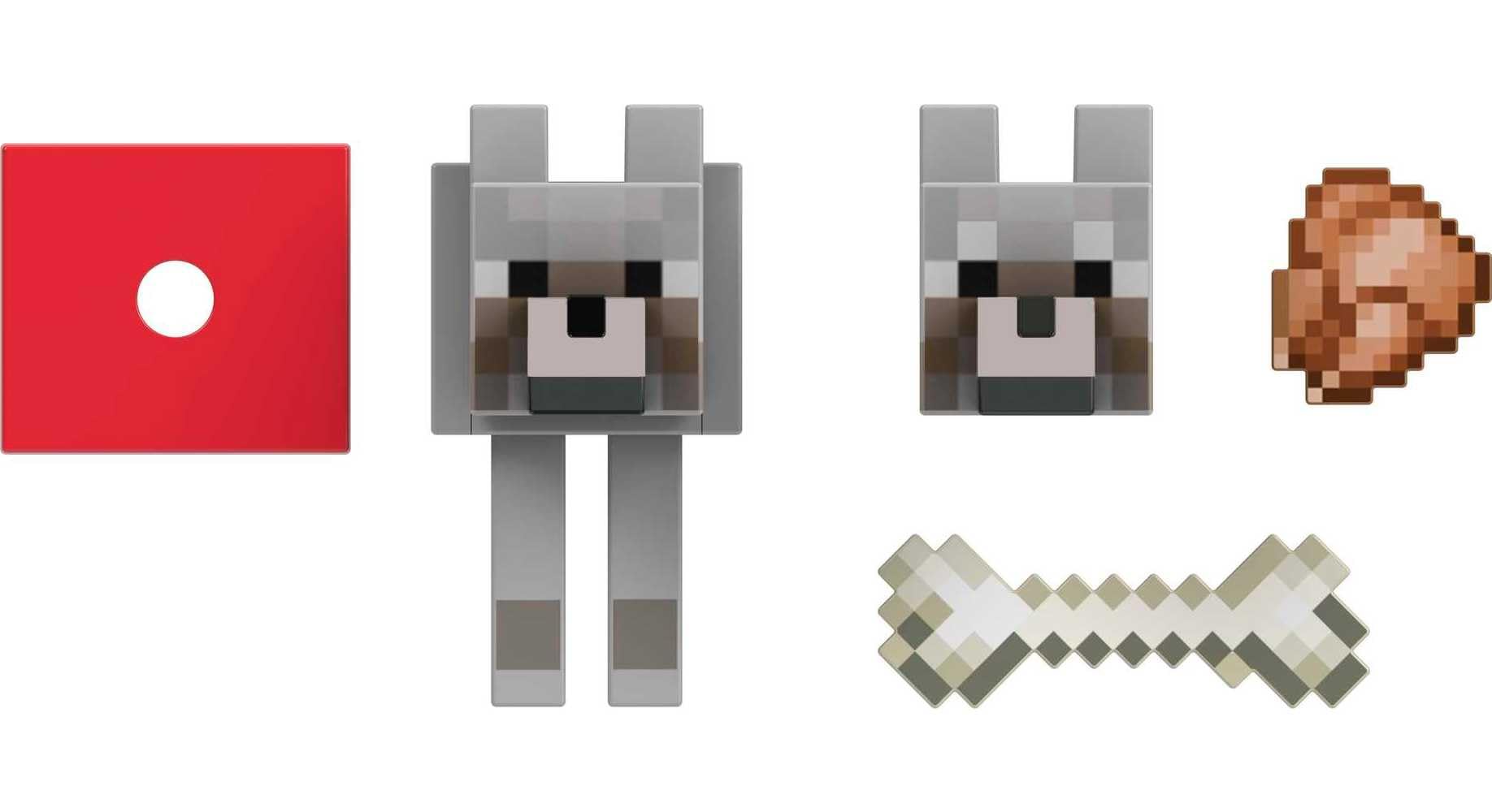 Foto 6 pulgar | Figura de Acción Mattel Minecraft Diamond Level Wolf - Venta Internacional