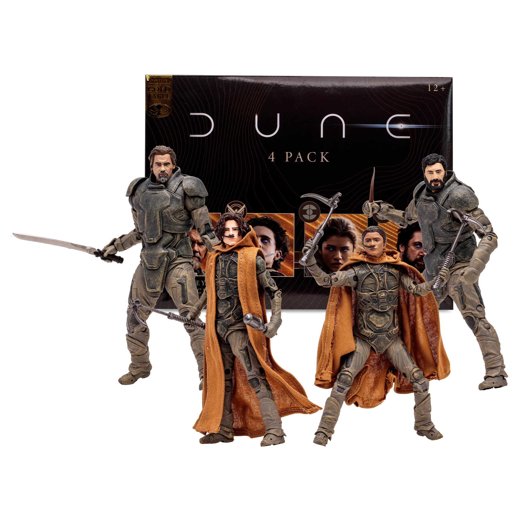 Figuras de Acción McFarlane Toys Dune 2 Etiqueta Dorada Paquete de 4 Unidades  - Venta Internacional