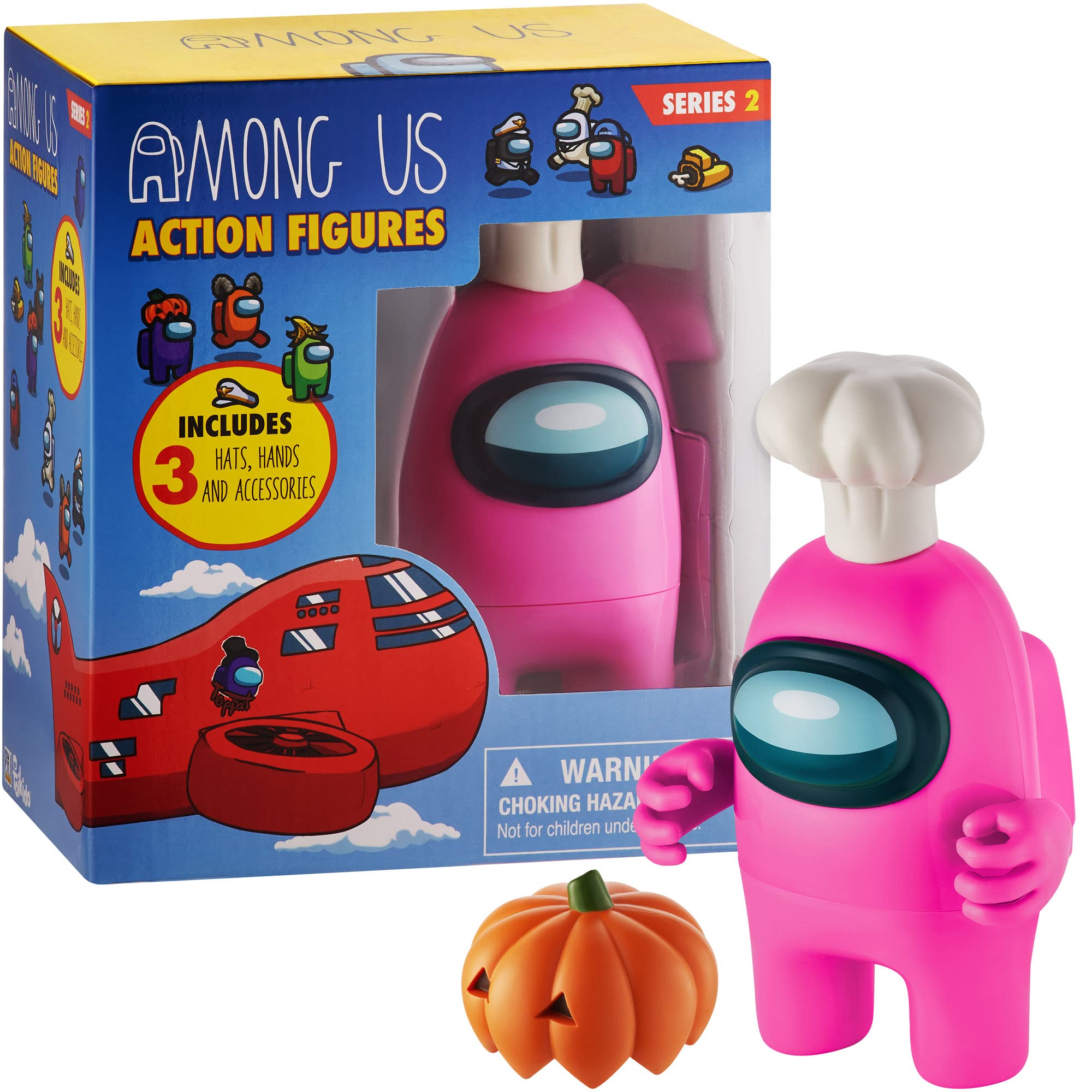 Figura Among Us Pink Crewmate 11,4 cm con Accesorios - Venta Internacional