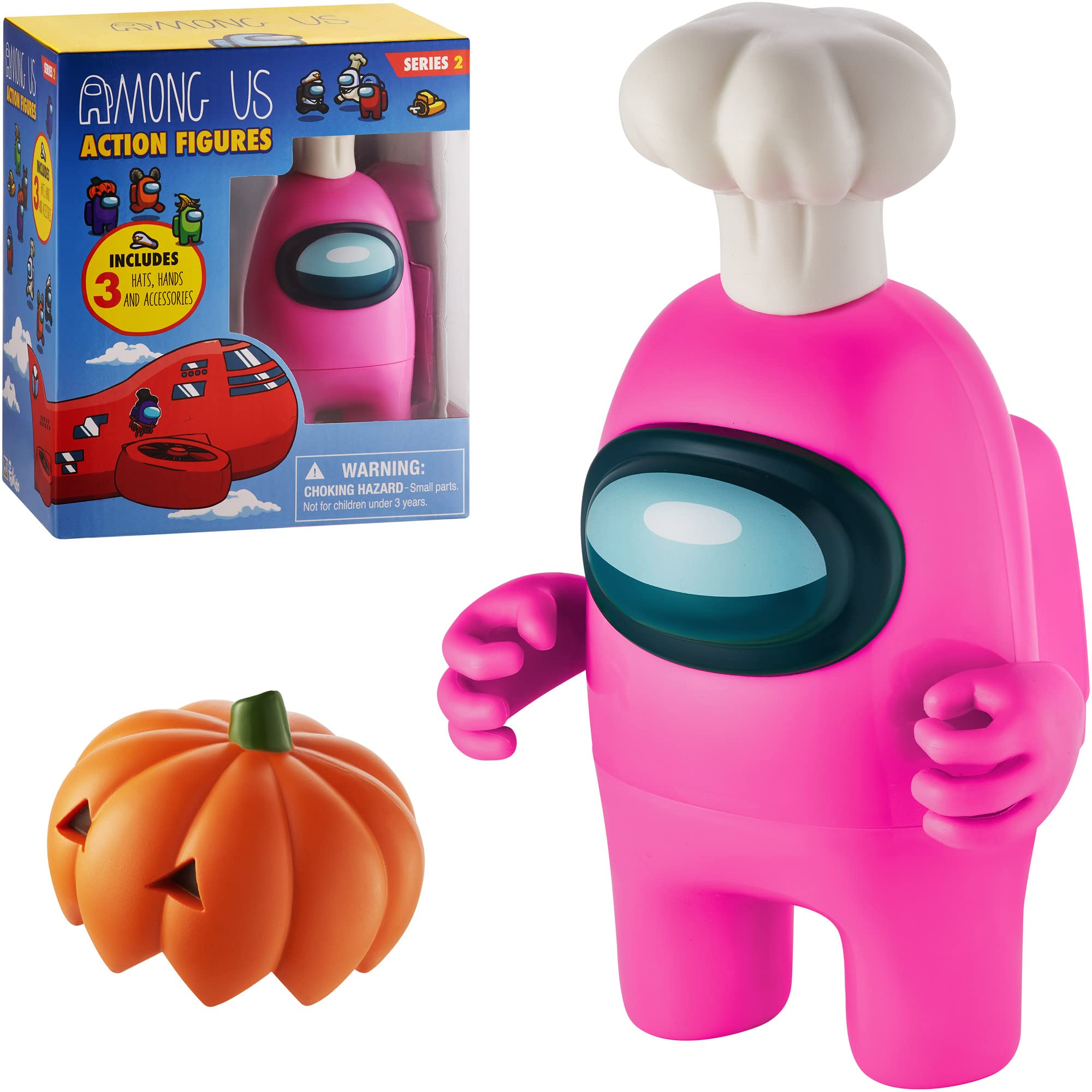 Foto 3 pulgar | Figura Among Us Pink Crewmate 11,4 cm con Accesorios - Venta Internacional