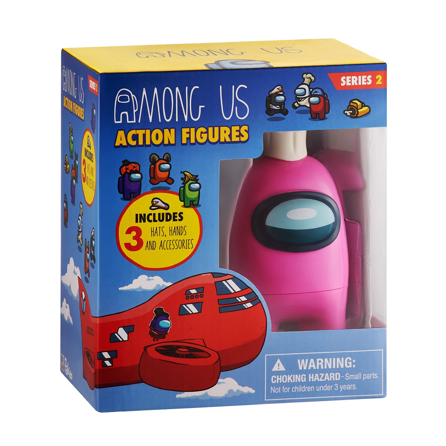 Foto 4 pulgar | Figura Among Us Pink Crewmate 11,4 cm con Accesorios - Venta Internacional
