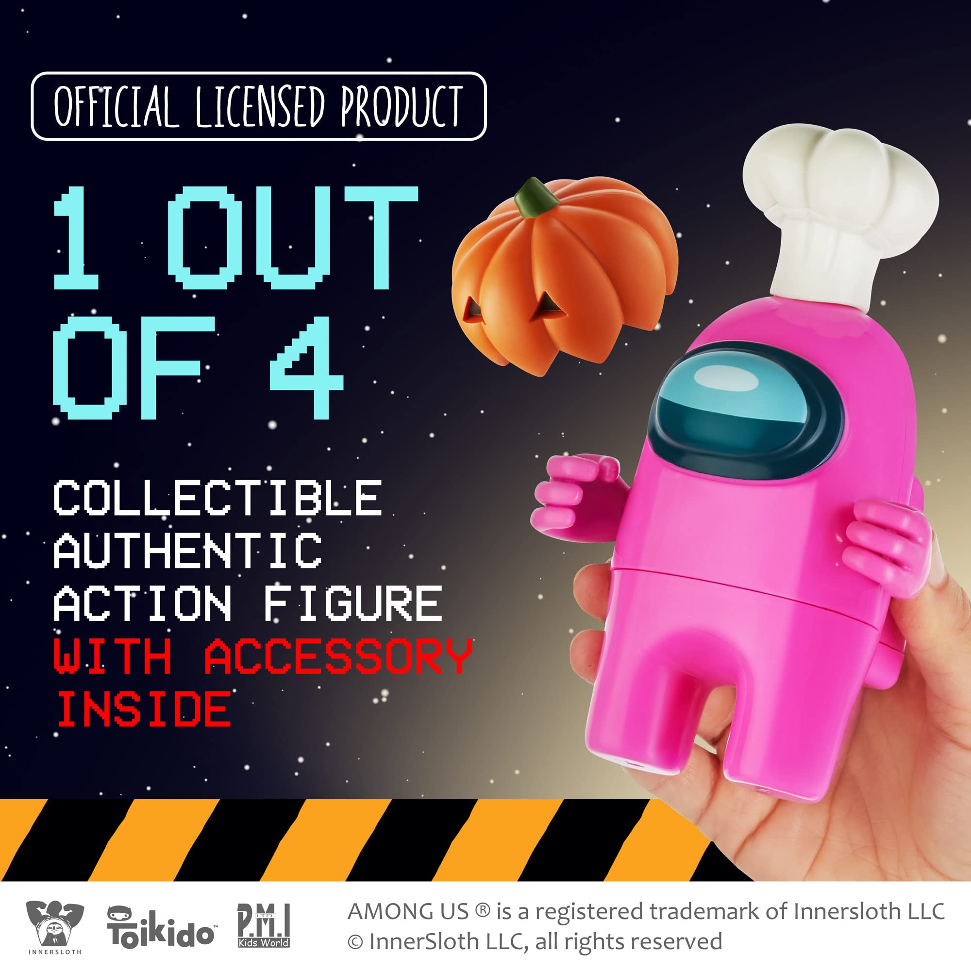 Foto 5 pulgar | Figura Among Us Pink Crewmate 11,4 cm con Accesorios - Venta Internacional