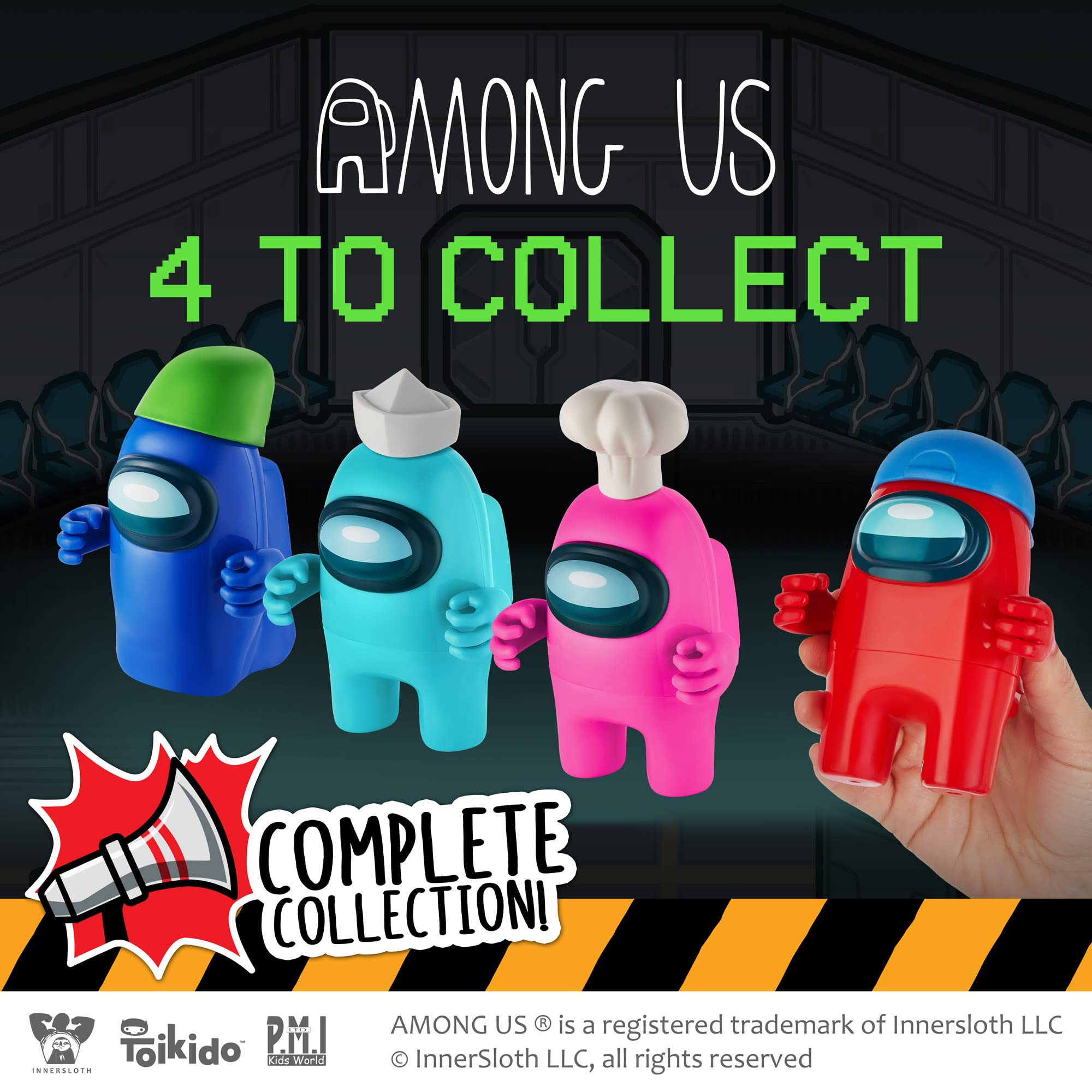 Foto 6 pulgar | Figura Among Us Pink Crewmate 11,4 cm con Accesorios - Venta Internacional
