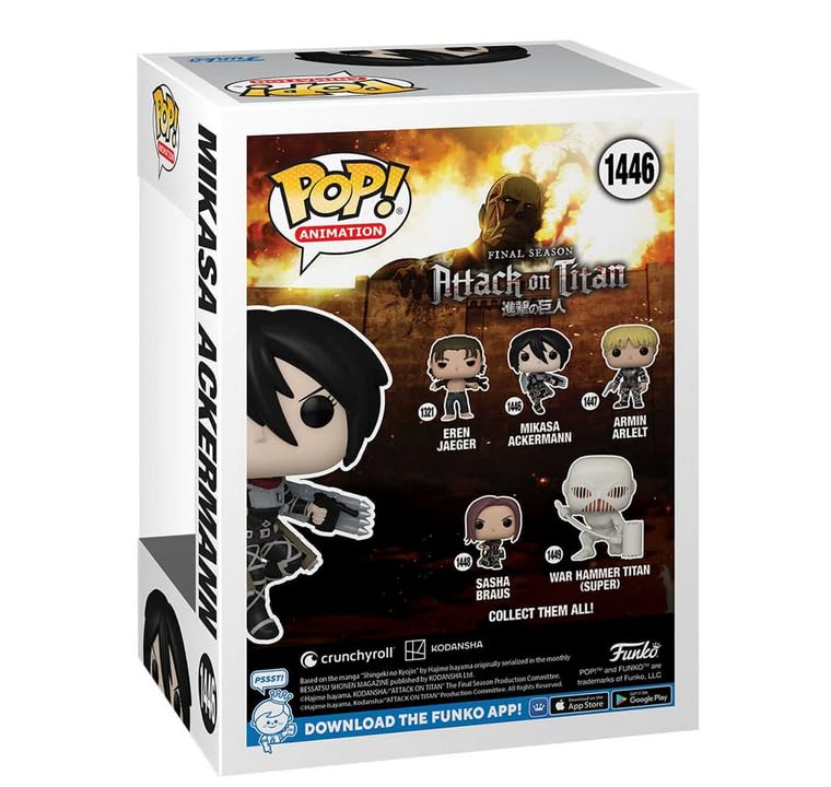 Foto 4 | Figura de Acción Funko Pop! Animación: Attack On Titan Mikasa - Venta Internacional